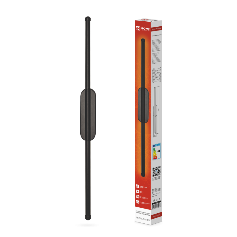 картинка Светильник светодиодный ESTETIKA LUV-60C-30BL 10Вт 230В 3000K 700Лм 600х50x25 черный IN HOME