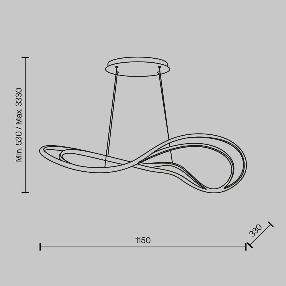 картинка Подвесной светильник Maytoni MOD283PL-L65BS3K
