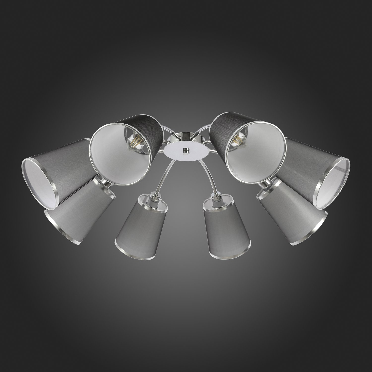 картинка SLE103002-08 Светильник потолочный Хром/Черный E14 8*40W