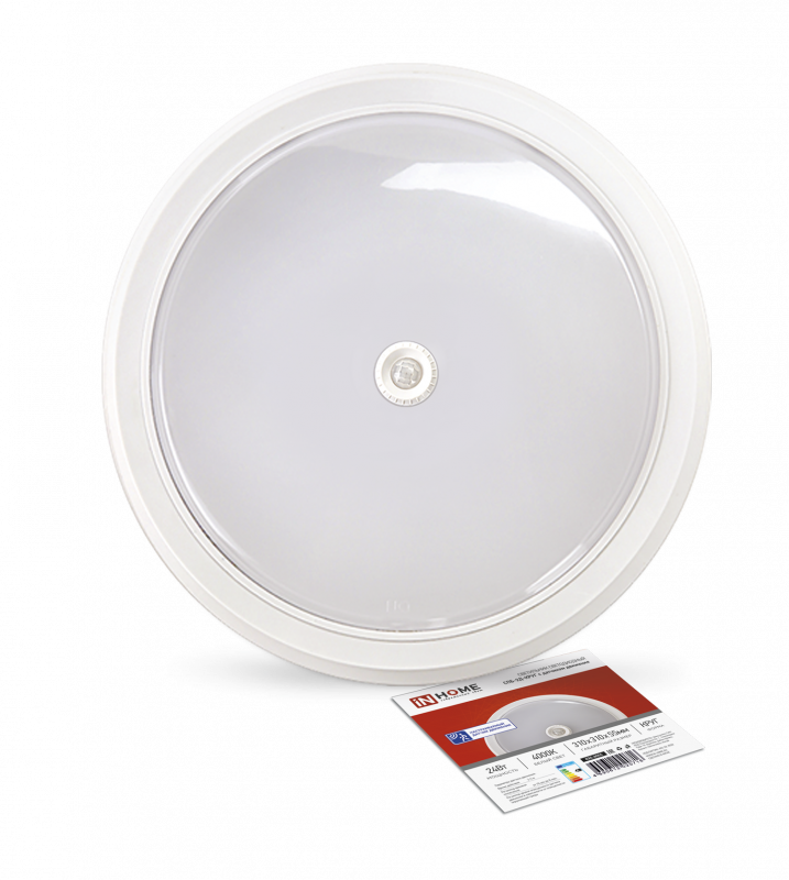 картинка Светильник светодиодный СПБ-2Д-КРУГ 24Вт 230В 4000К 1700Лм 310мм с настраиваемым датчиком белый IN HOME