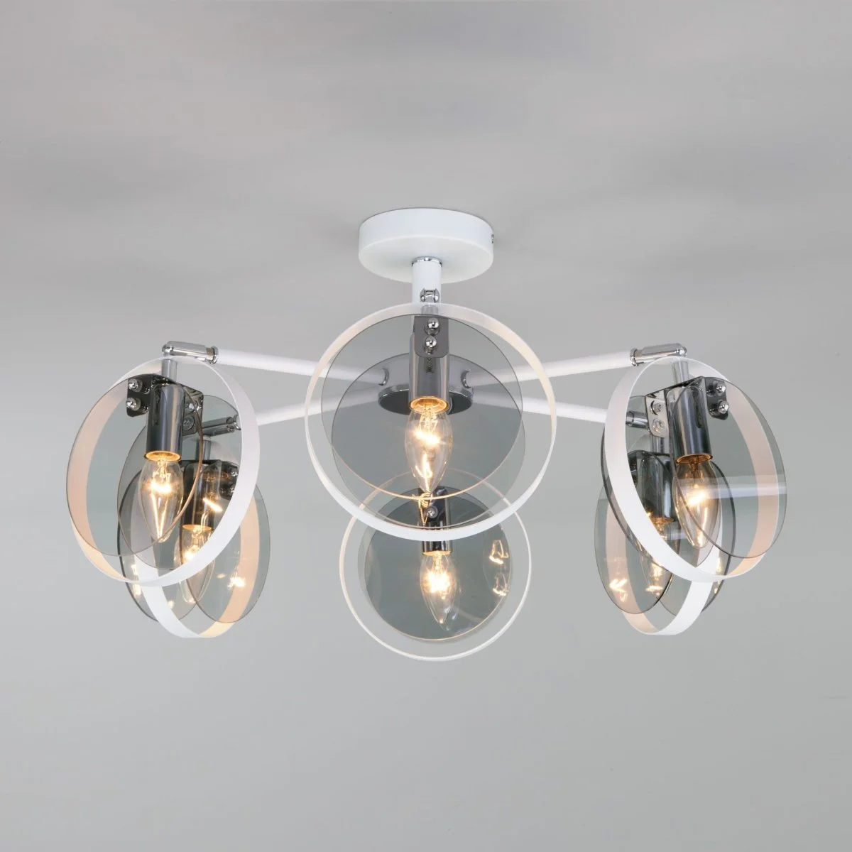 картинка Умный потолочный светильник в стиле лофт 70121/6 белый Smart