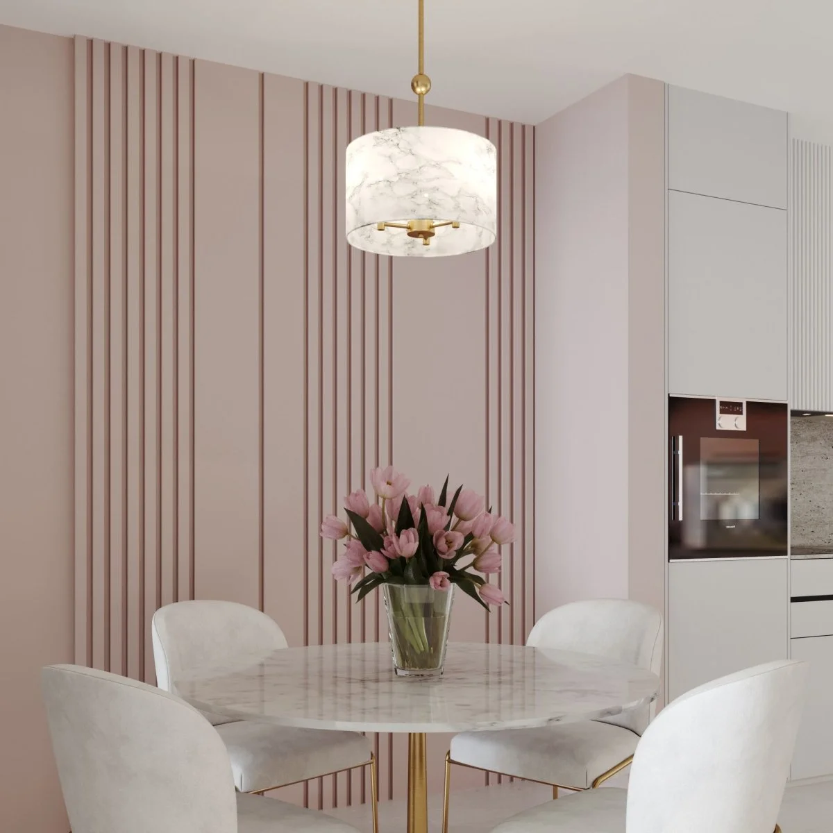 картинка Потолочный светильник с тканевыми абажурами 60174/3 латунь