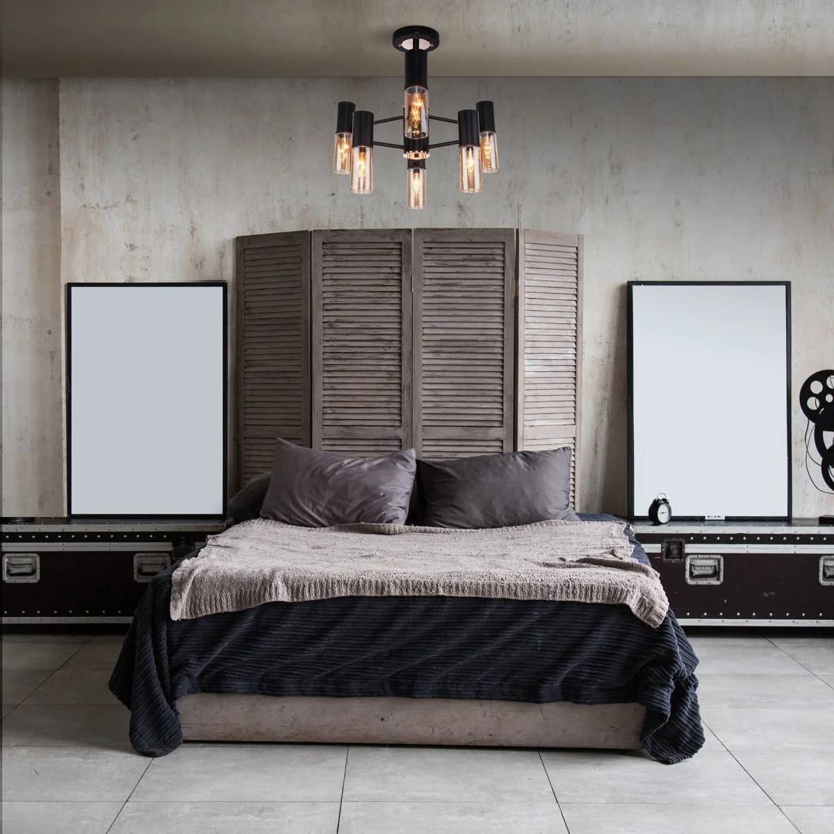 картинка Потолочная люстра в стиле лофт 70125/6 черный