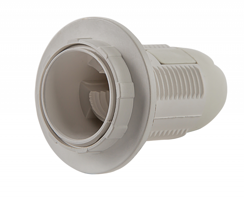 картинка Патрон Е27-ППК пластиковый с прижимным кольцом IN HOME