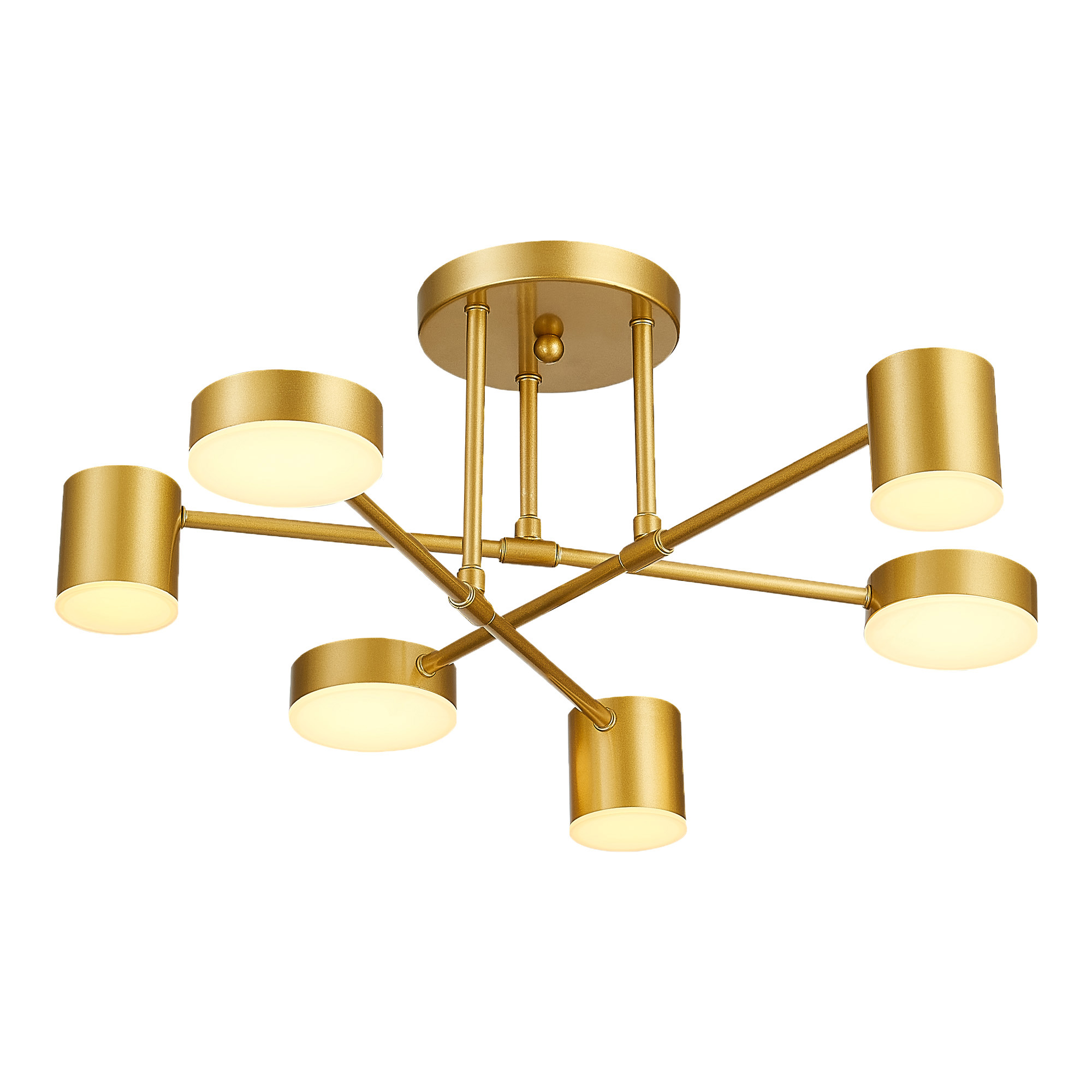 картинка SLE201022-06 Светильник потолочный Золотистый/Золотистый LED 6*7W 4000K