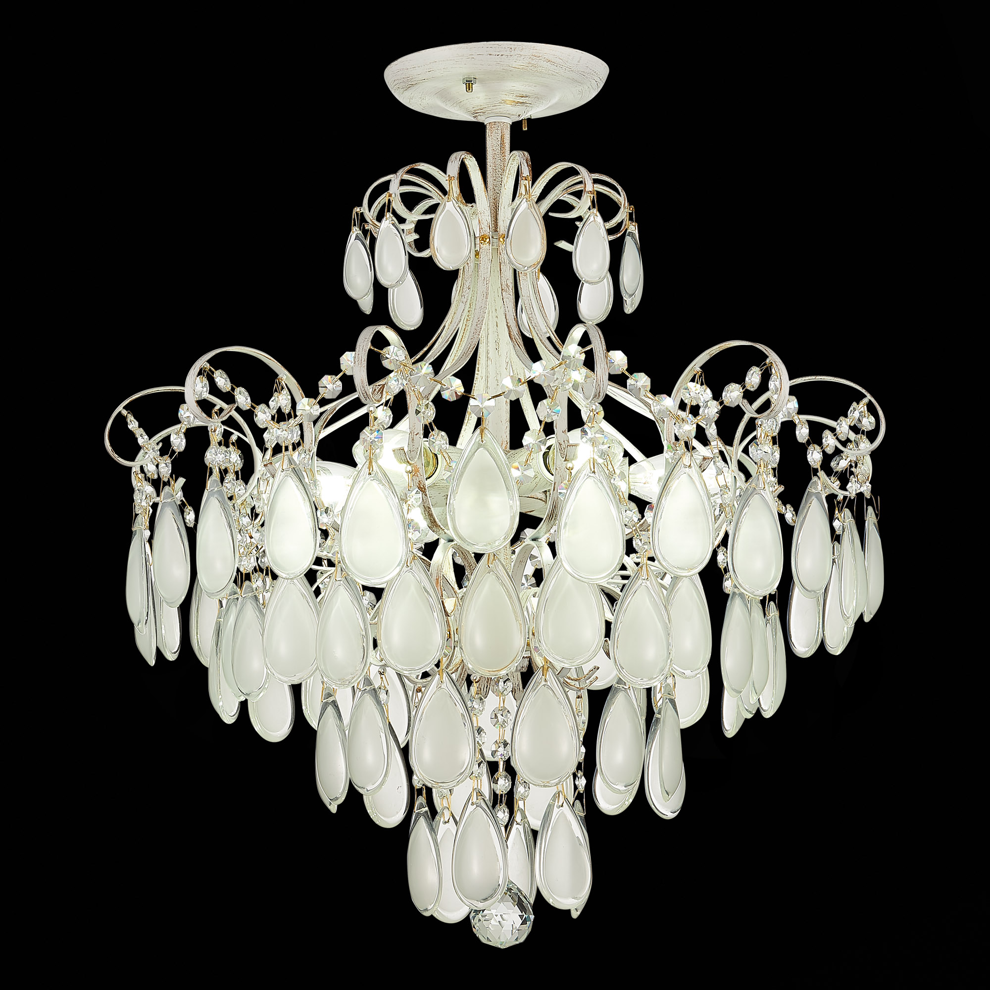 картинка SLE160302-06 Светильник потолочный Золотистый/Белый матовый E14 6*60W