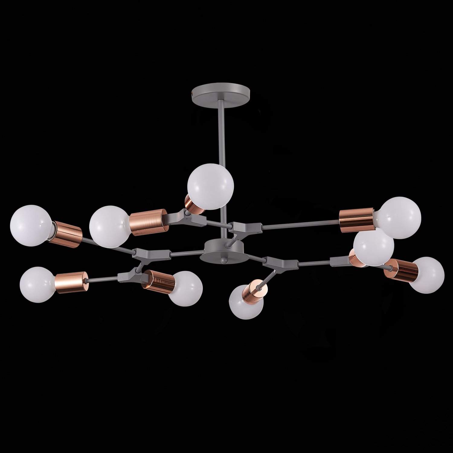 картинка SLE106403-09 Светильник потолочный Серый, Розовое золото E27 9*60W