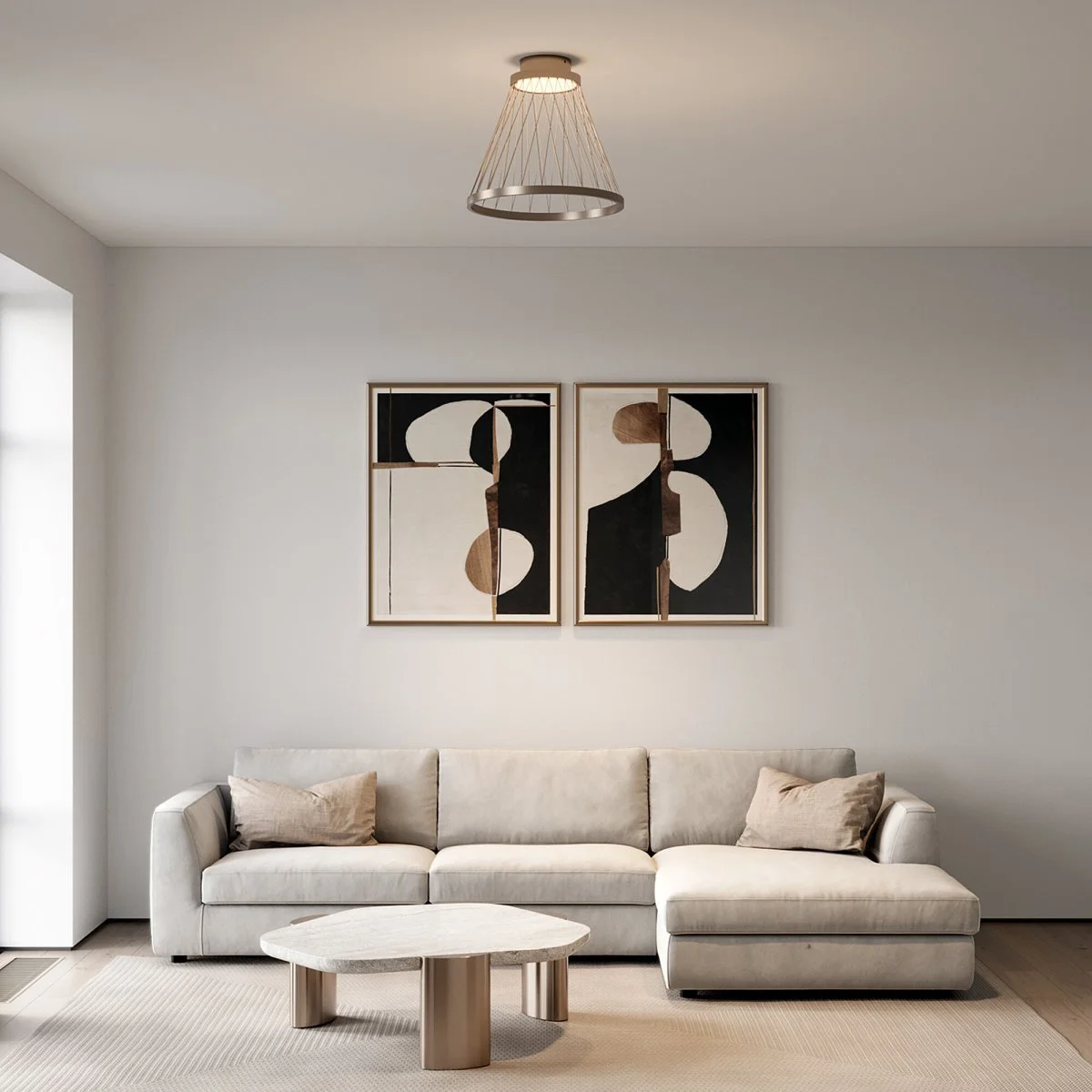 картинка Потолочный светодиодный светильник 40018/1 LED коричневый