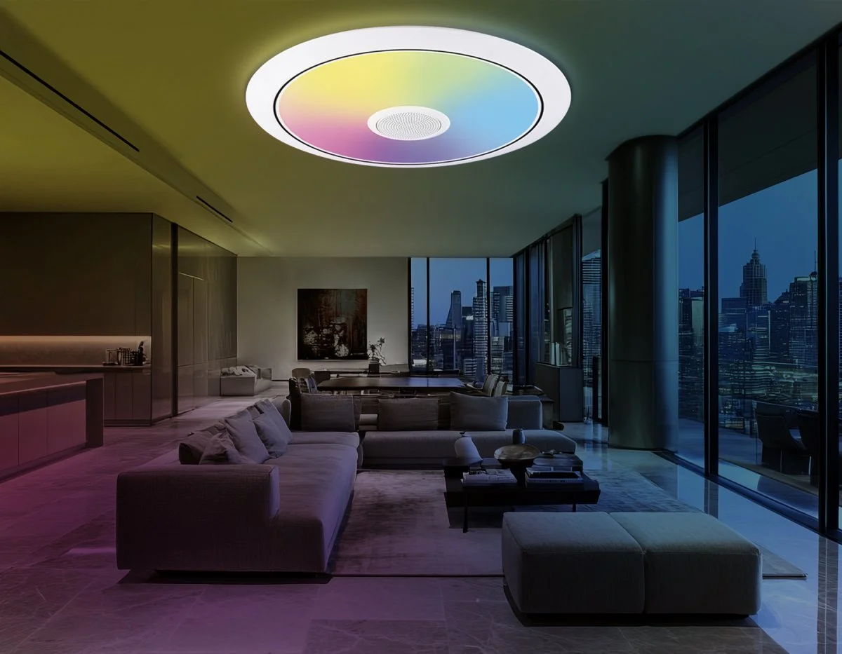 картинка Музыкальный светодиодный светильник c подсветкой RGB