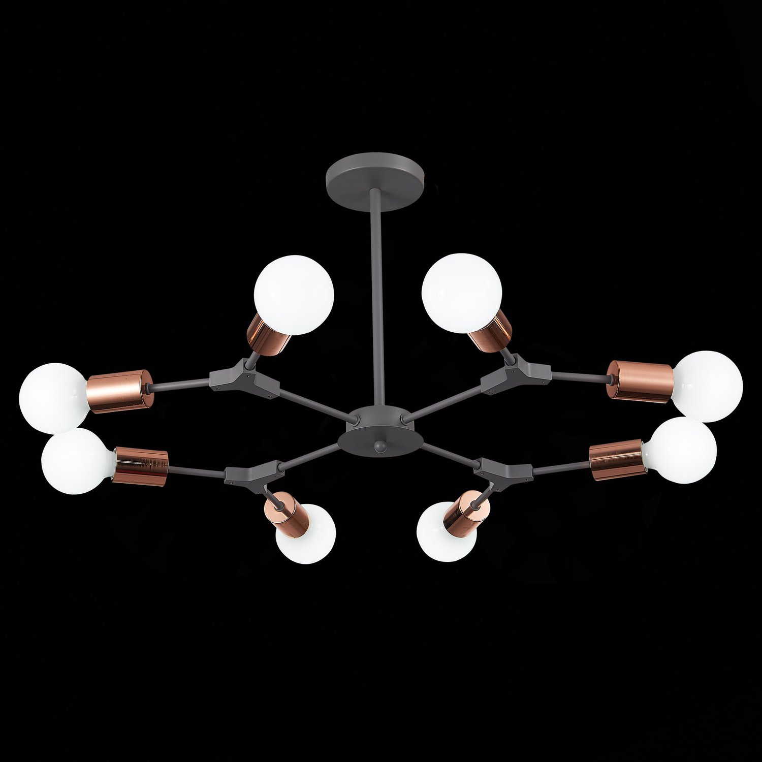 картинка SLE106403-08 Светильник потолочный Серый, Розовое золото E27 8*60W