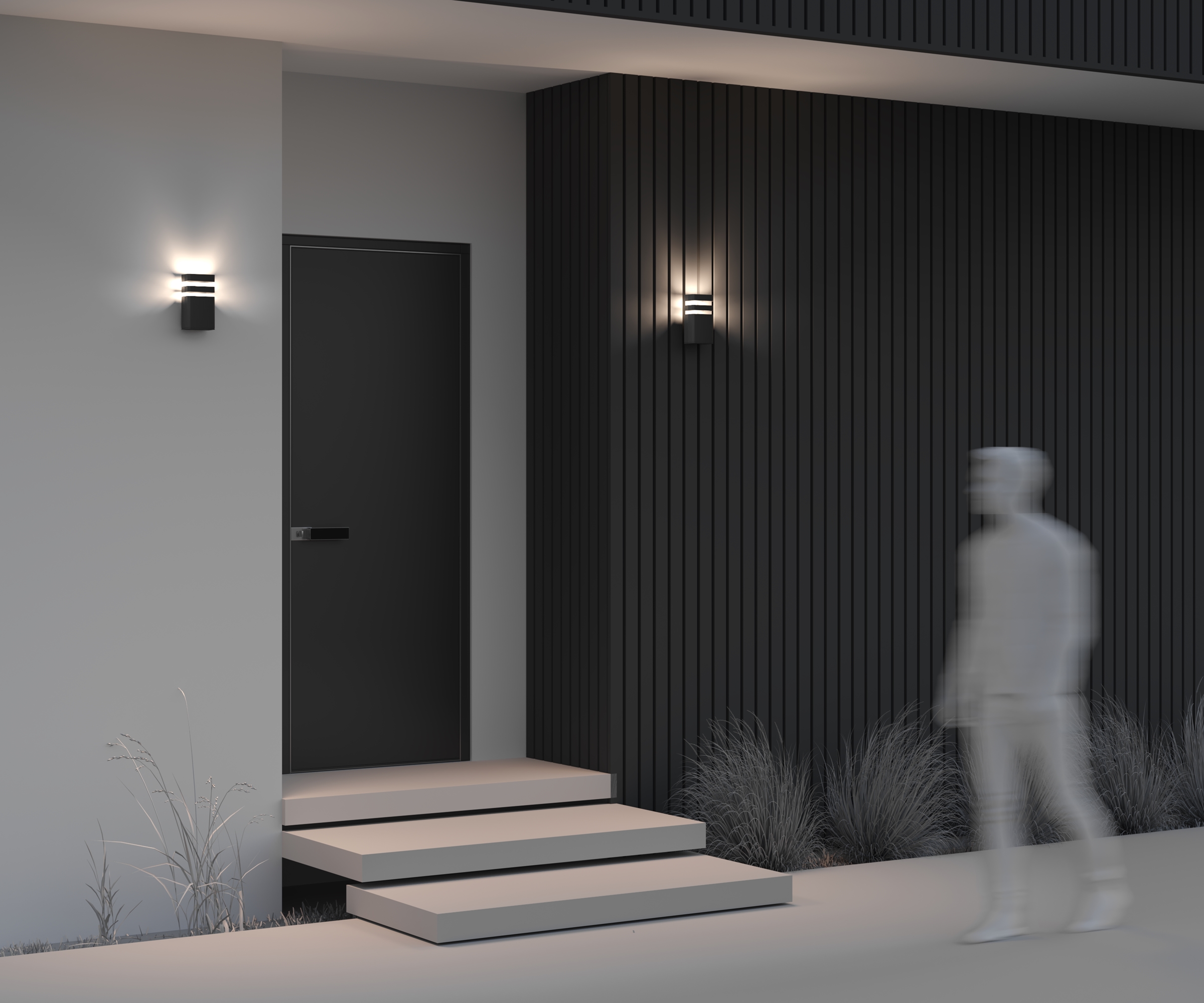 картинка Настенный светильник (бра) Outdoor O578WL-01B