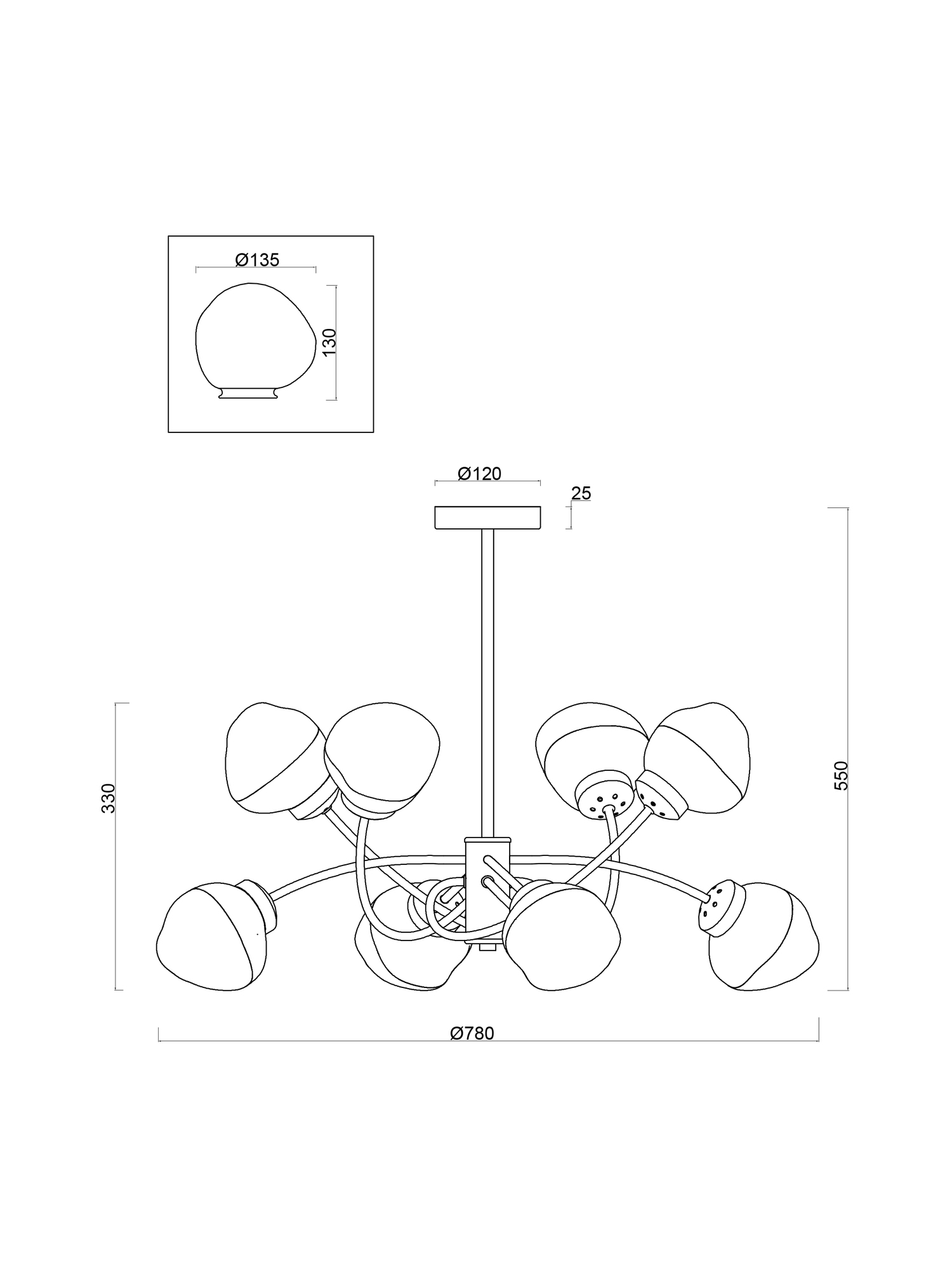 картинка Люстра Freya FR8017PL-08MG