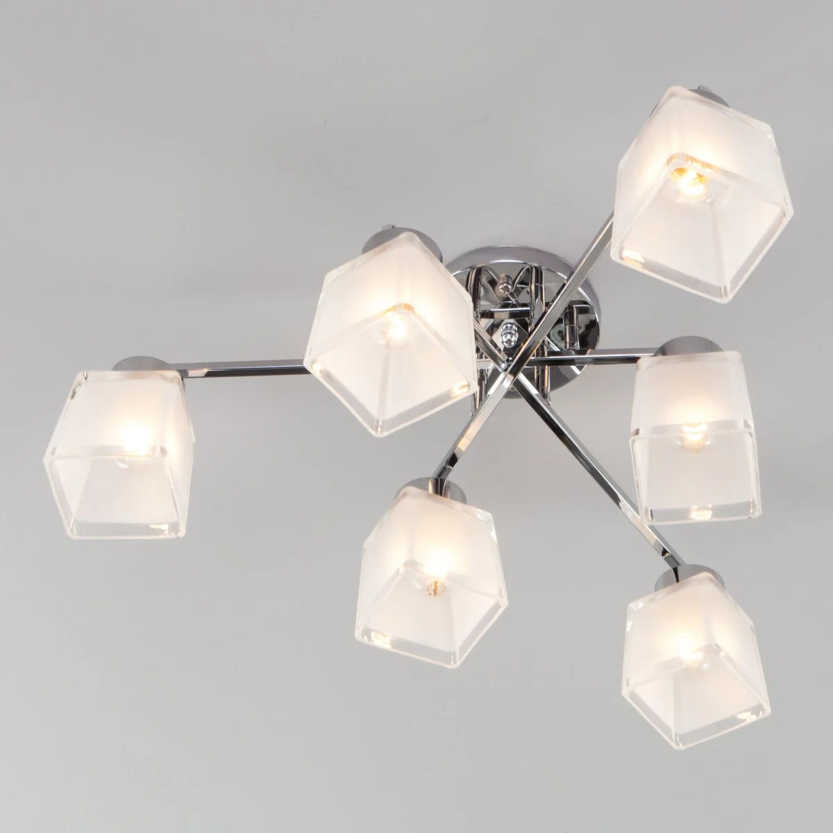 картинка Потолочная люстра со стеклянными плафонами 30162/6 хром