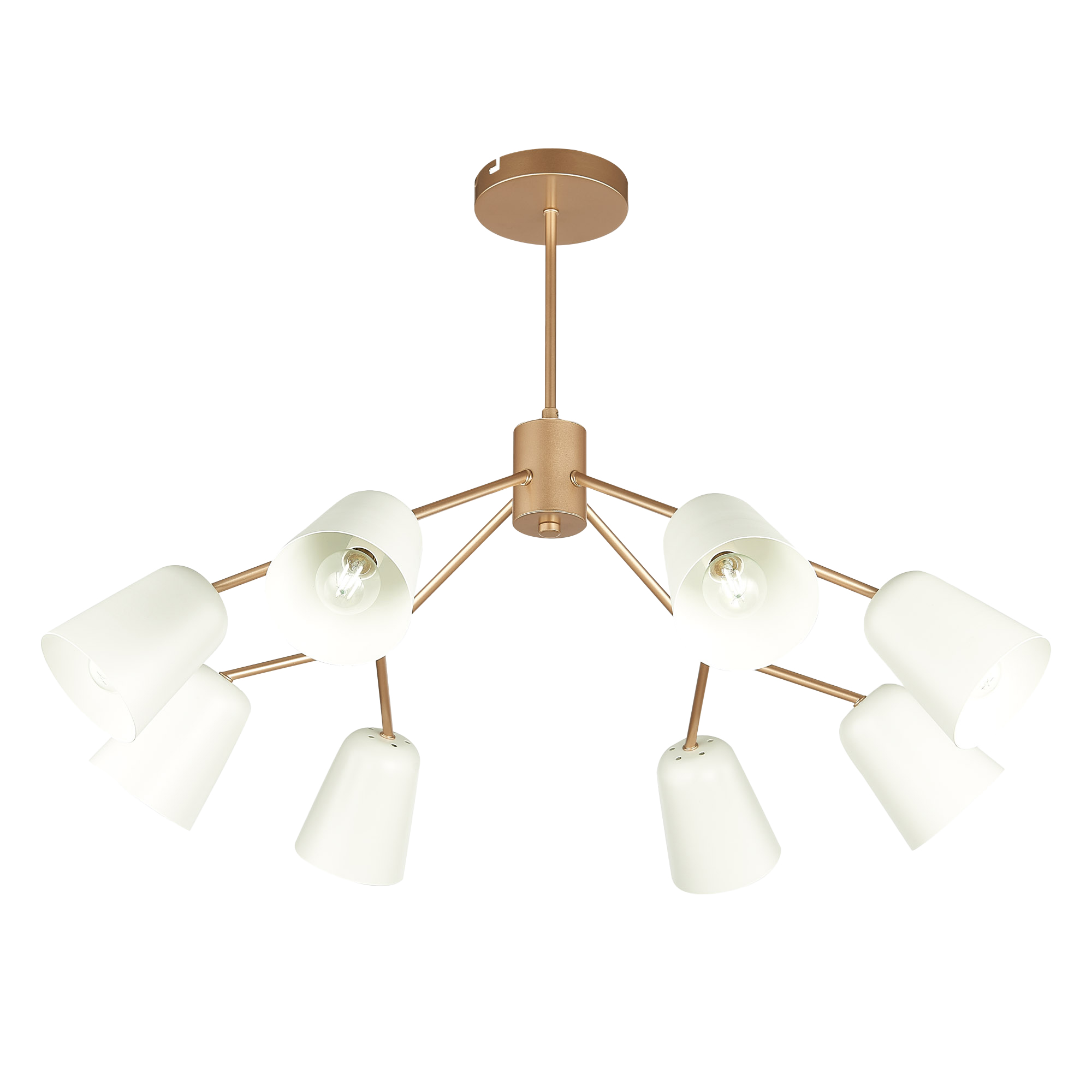 картинка SLE155902-08 Светильник потолочный Золотистый/Белый E14 8*40W