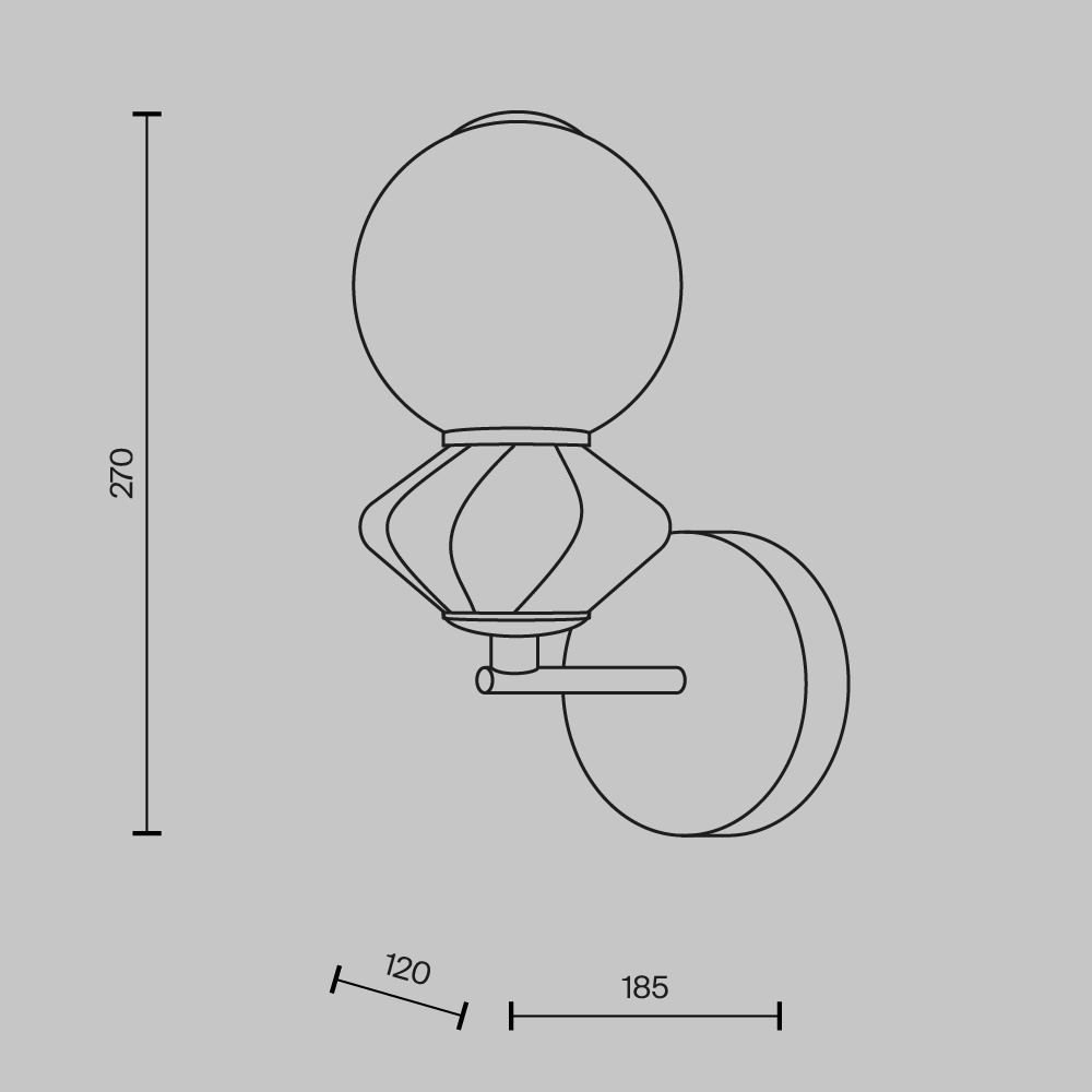 картинка Настенный светильник (бра) Maytoni MOD362WL-L5GR3K