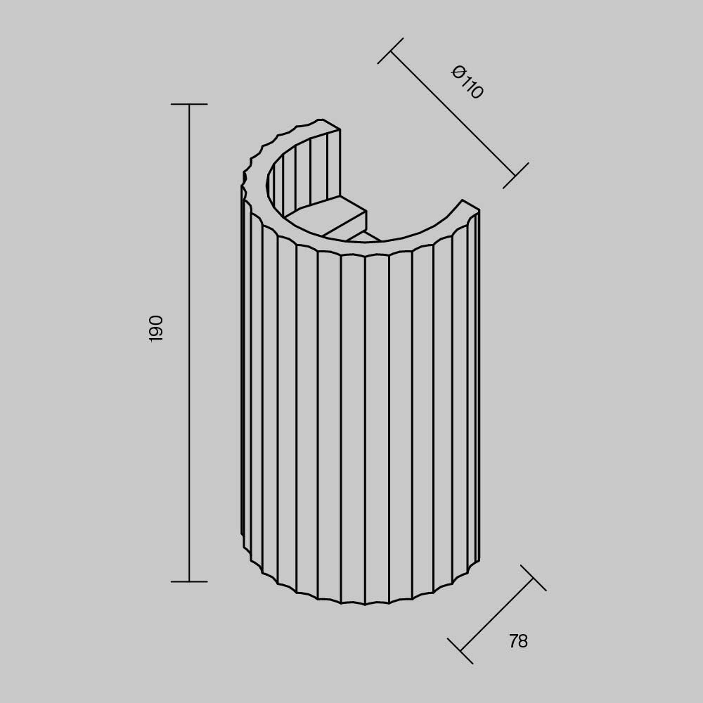 картинка Настенный светильник (бра) Technical C124WL-GU10-02-W