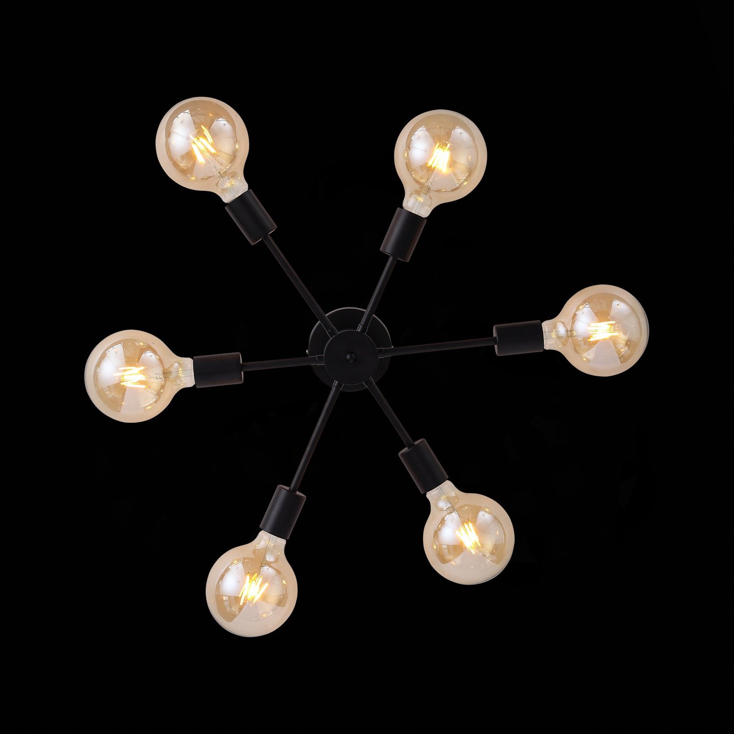 картинка SL419.402.06 Светильник потолочный Черный E27 6*60W