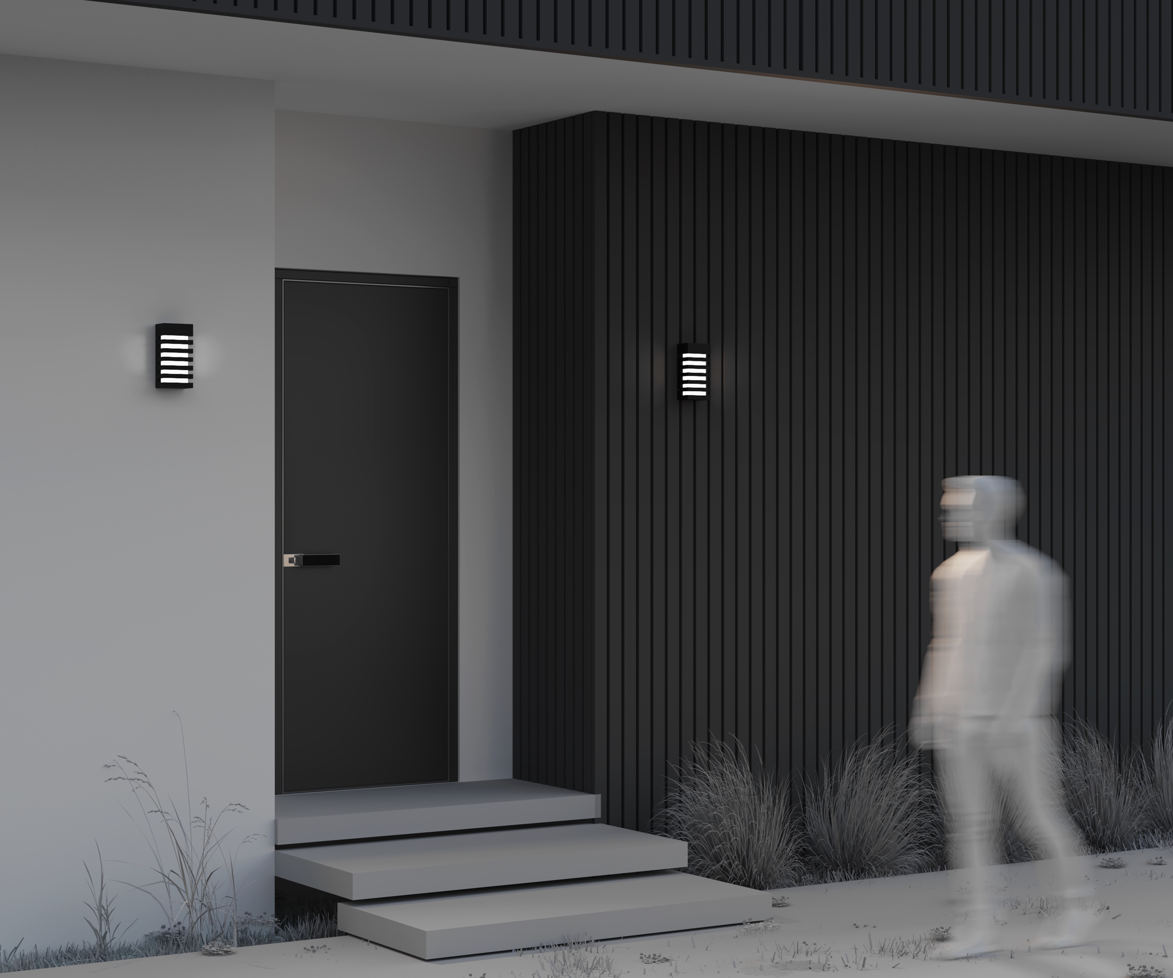 картинка Настенный светильник (бра) Outdoor O034WL-01B