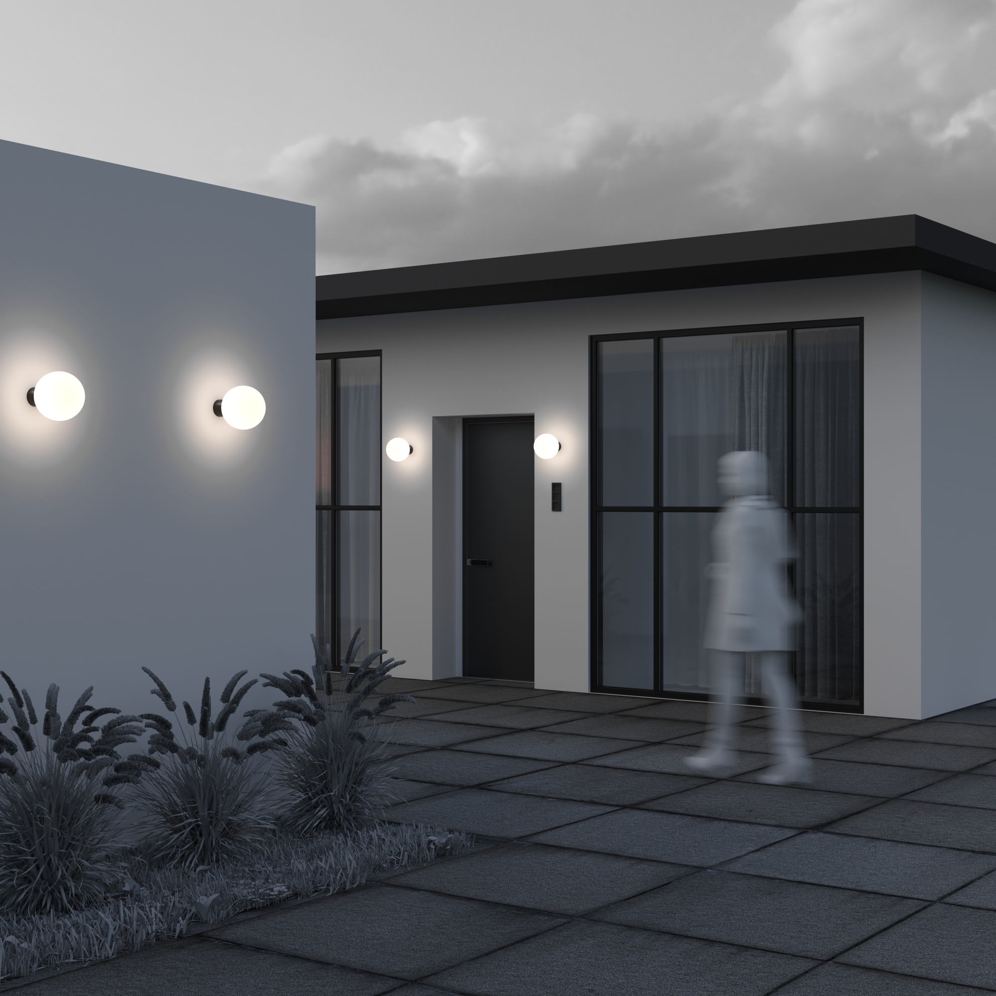 картинка Настенный светильник (бра) Outdoor O598WL-01B1