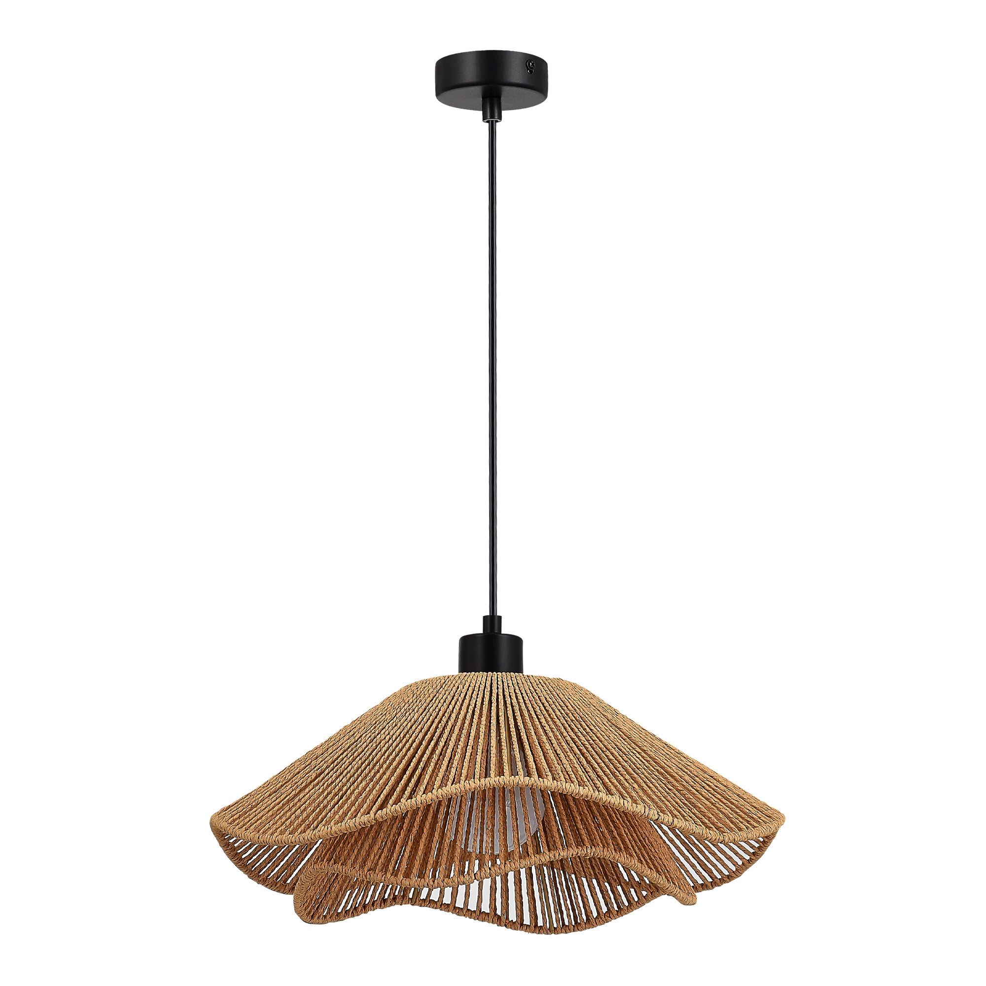 картинка SLE6023-603-01 Светильник подвесной бежевый/черный E27 1*40W