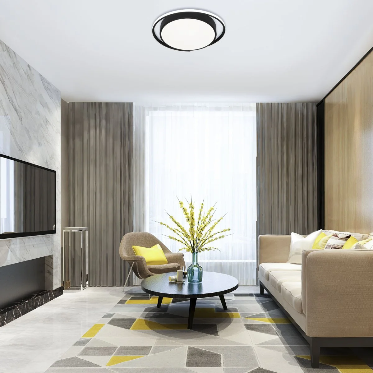 картинка Потолочный светодиодный светильник 90251/1 черный