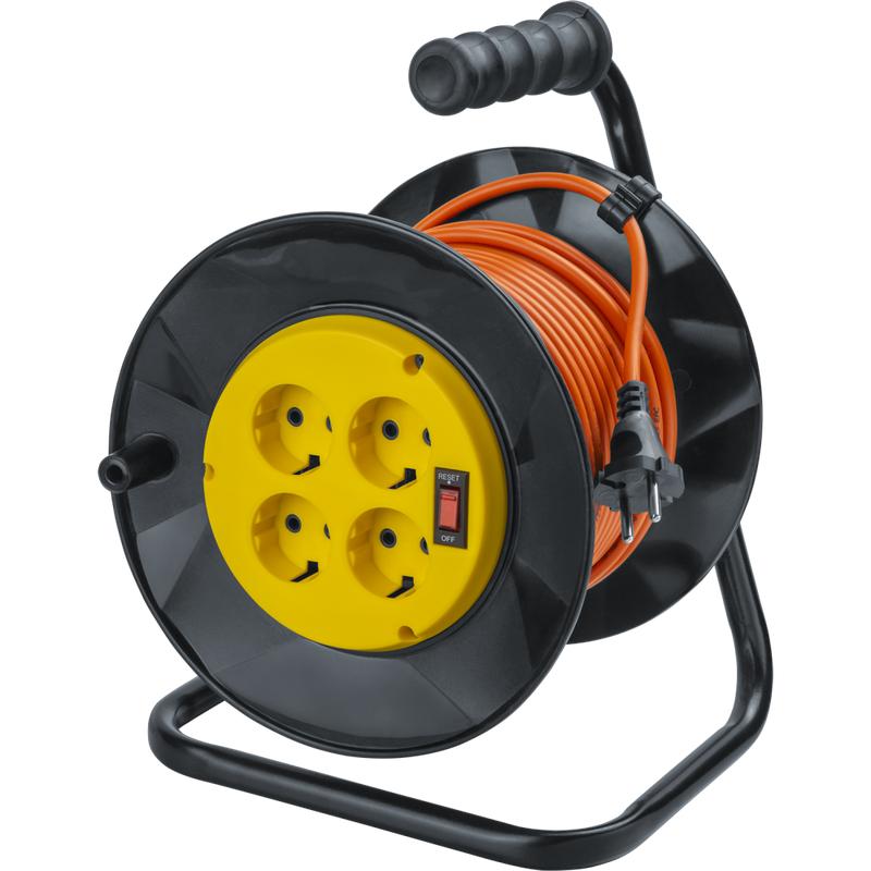 картинка Удлинитель на катушке 4х20м без заземл. 93 900 NPE-R-04-20-X-2x0.75 NAVIGATOR 93900