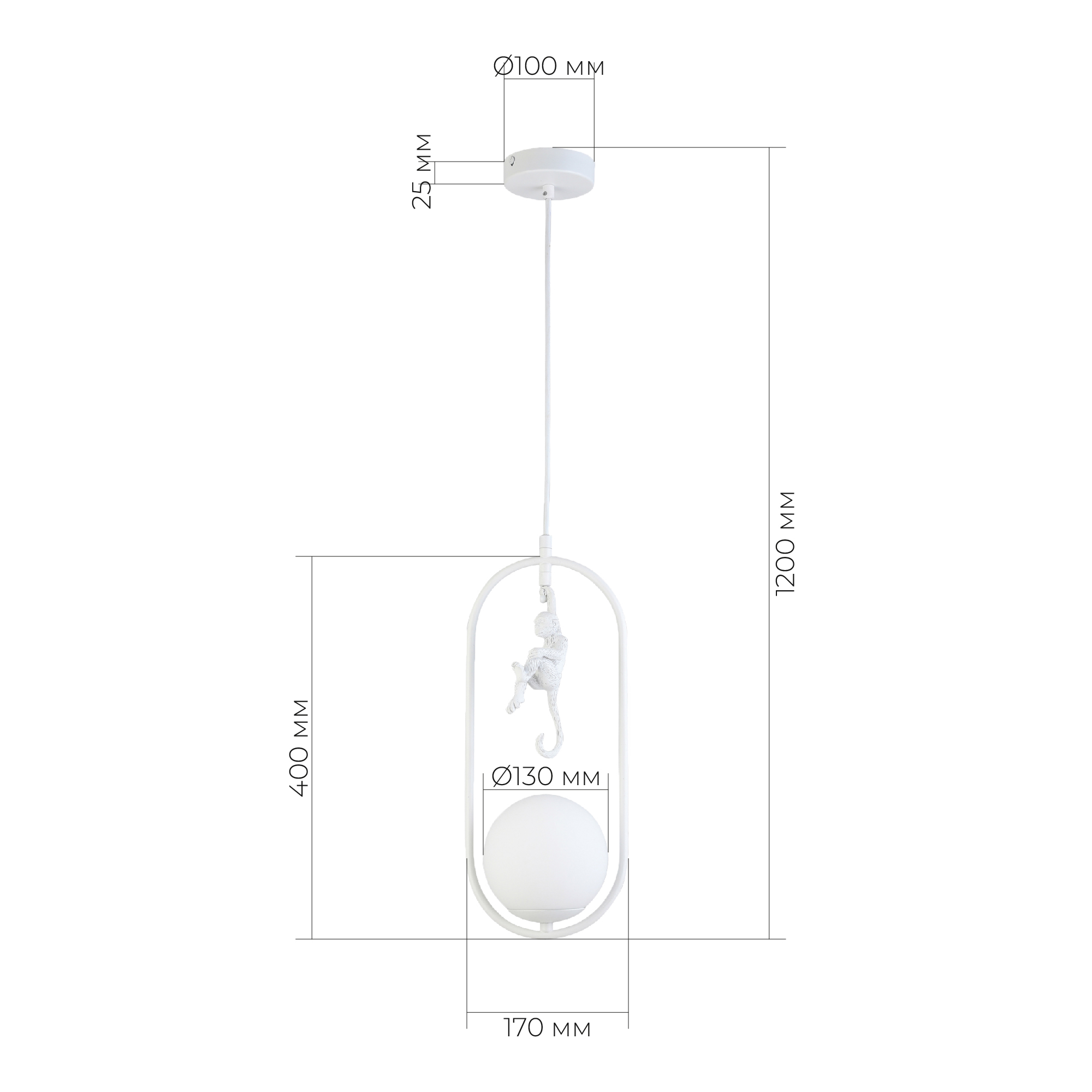 картинка SLE115123-01 Подвес Белый/Белый E27 1*60W