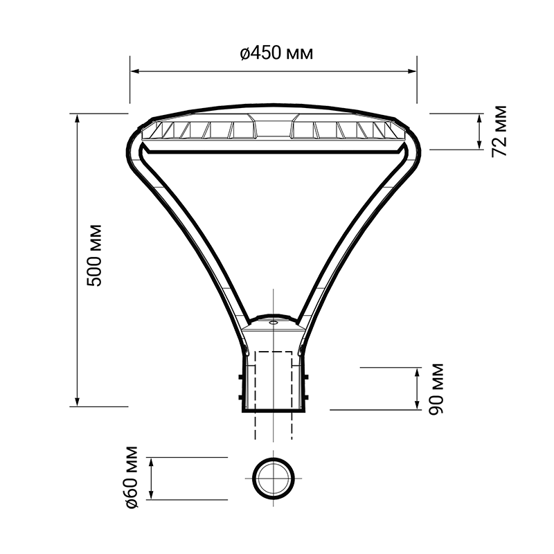 картинка Светильник светодиодный садово-парковый PGL 03 3000K BL