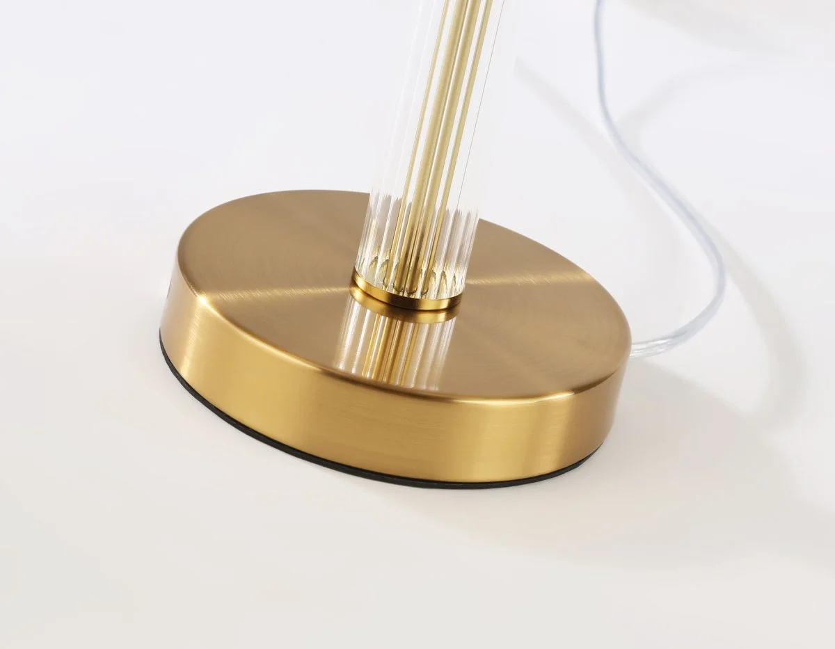 картинка Настольная лампа с абажуром и хрусталем LH71027