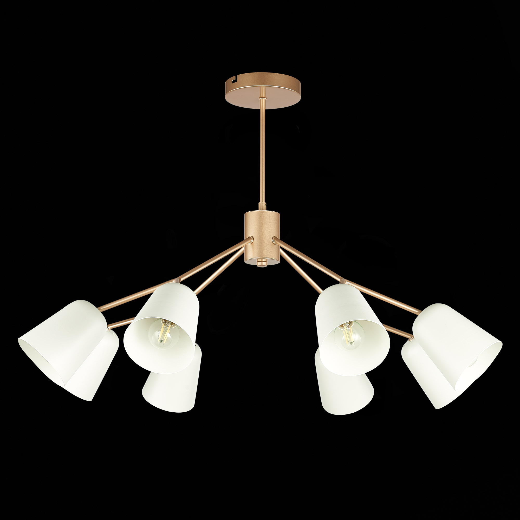 картинка SLE155902-08 Светильник потолочный Золотистый/Белый E14 8*40W