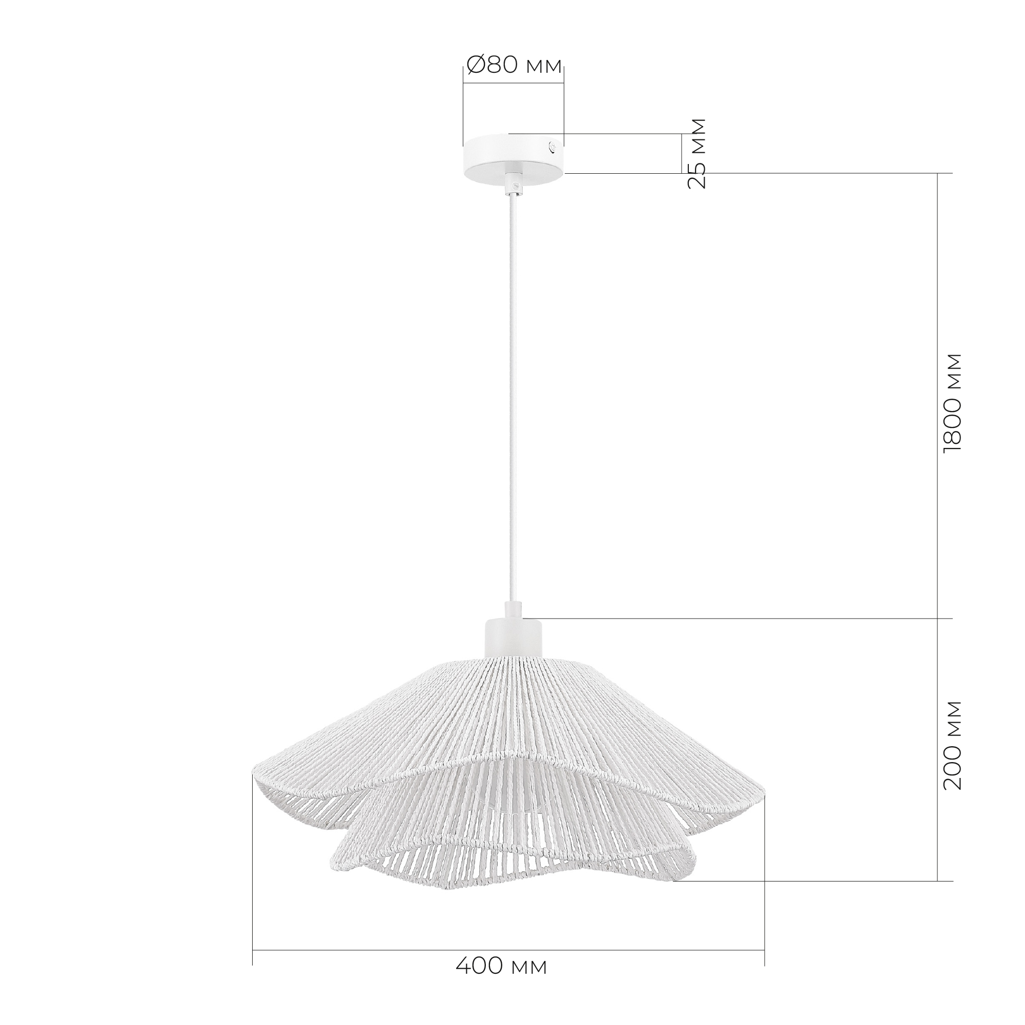 картинка SLE6023-503-01 Светильник подвесной белый/белый E27 1*40W