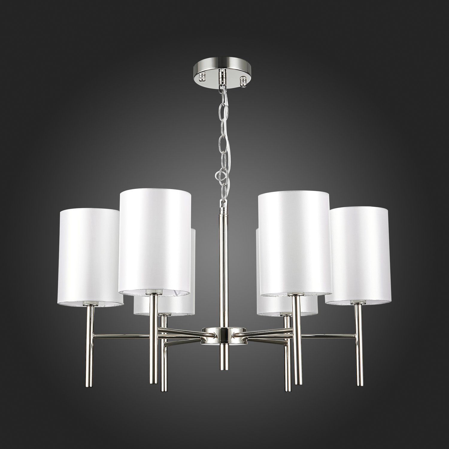 картинка SLE107303-06 Светильник подвесной Никель/Белый E14 6*40W