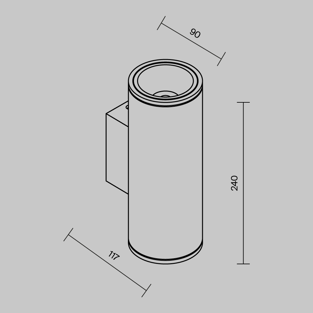 картинка Настенный светильник (бра) Outdoor O303WL-L24GF3K