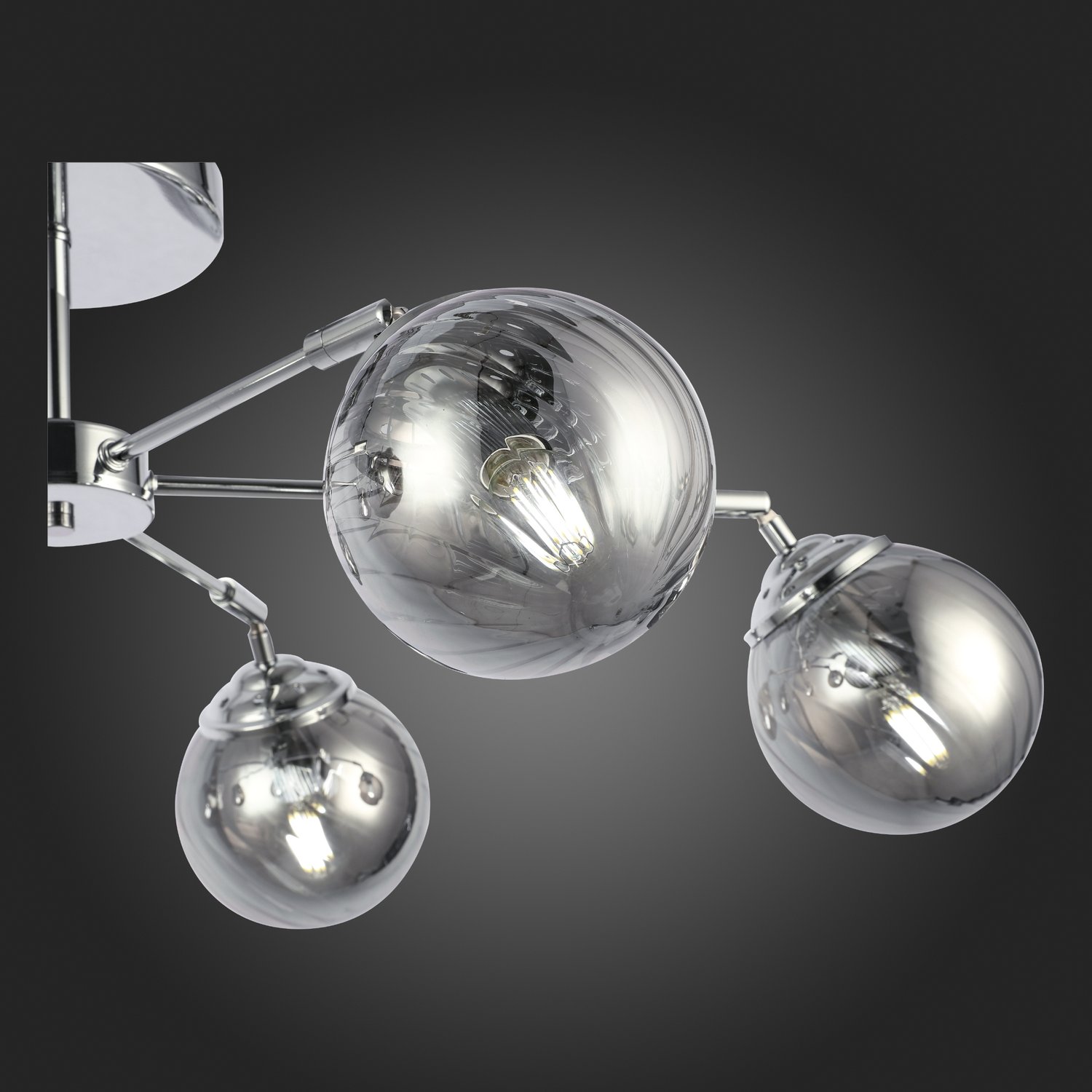 картинка SLE102202-06 Светильник потолочный Хром/Дымчатый E14 6*40W