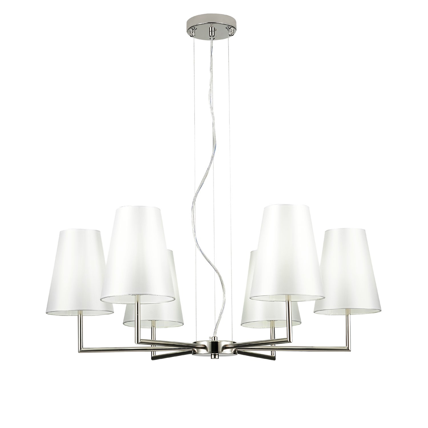 картинка SLE105903-06 Светильник подвесной Никель/Белый E14 6*40W