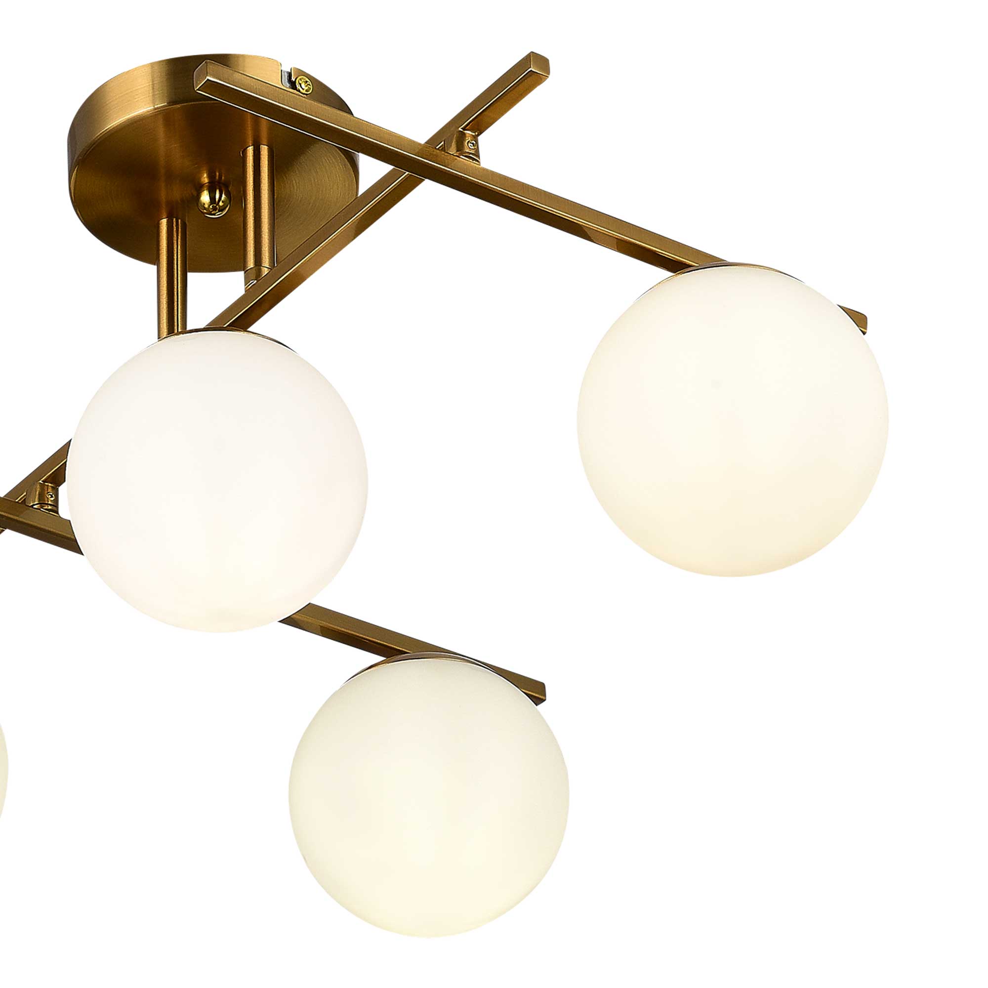 картинка SLE1195-302-05 Светильник потолочный Латунь/Белый E14 5*40W