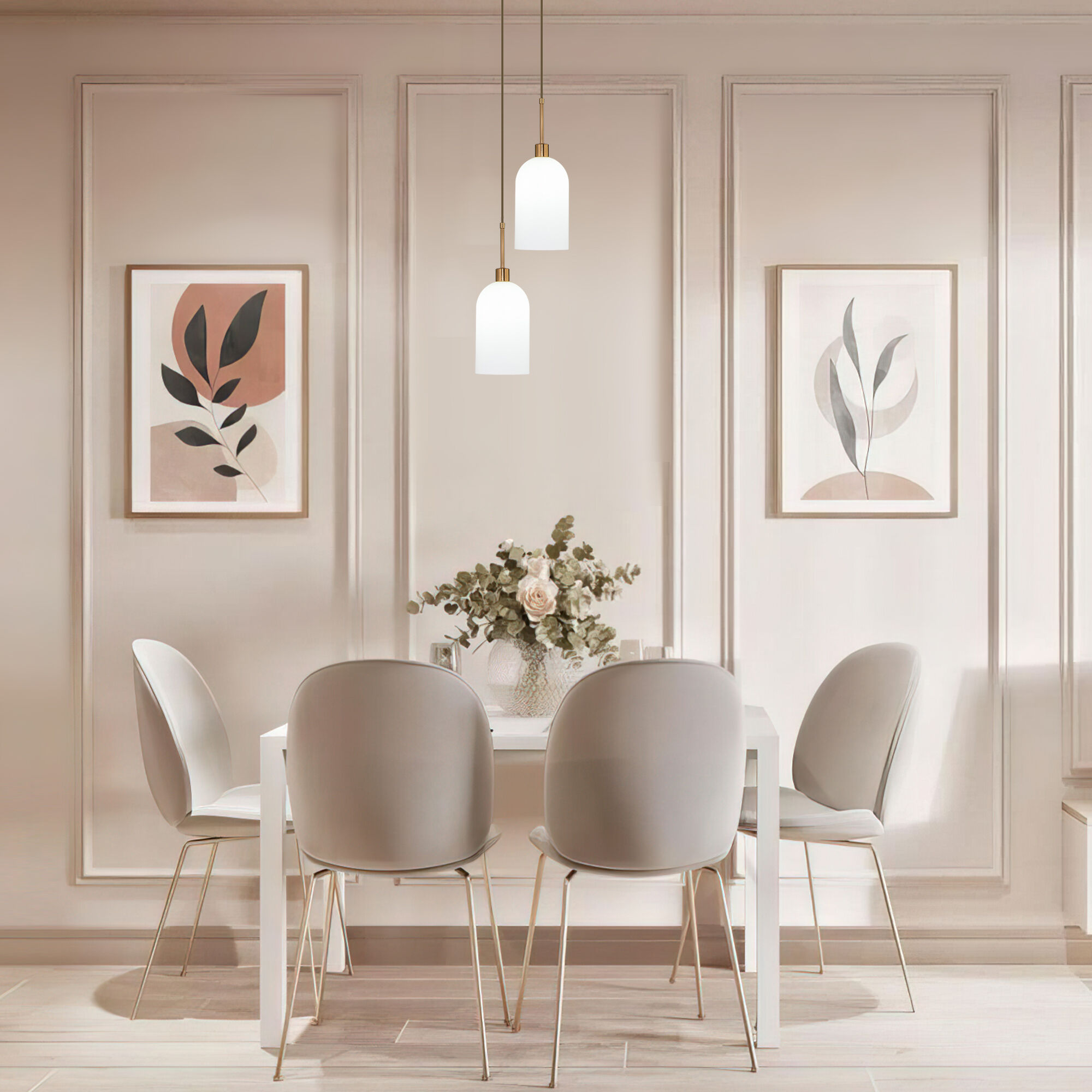 картинка Подвесной светильник со стеклянными плафонами 50357/1 латунь