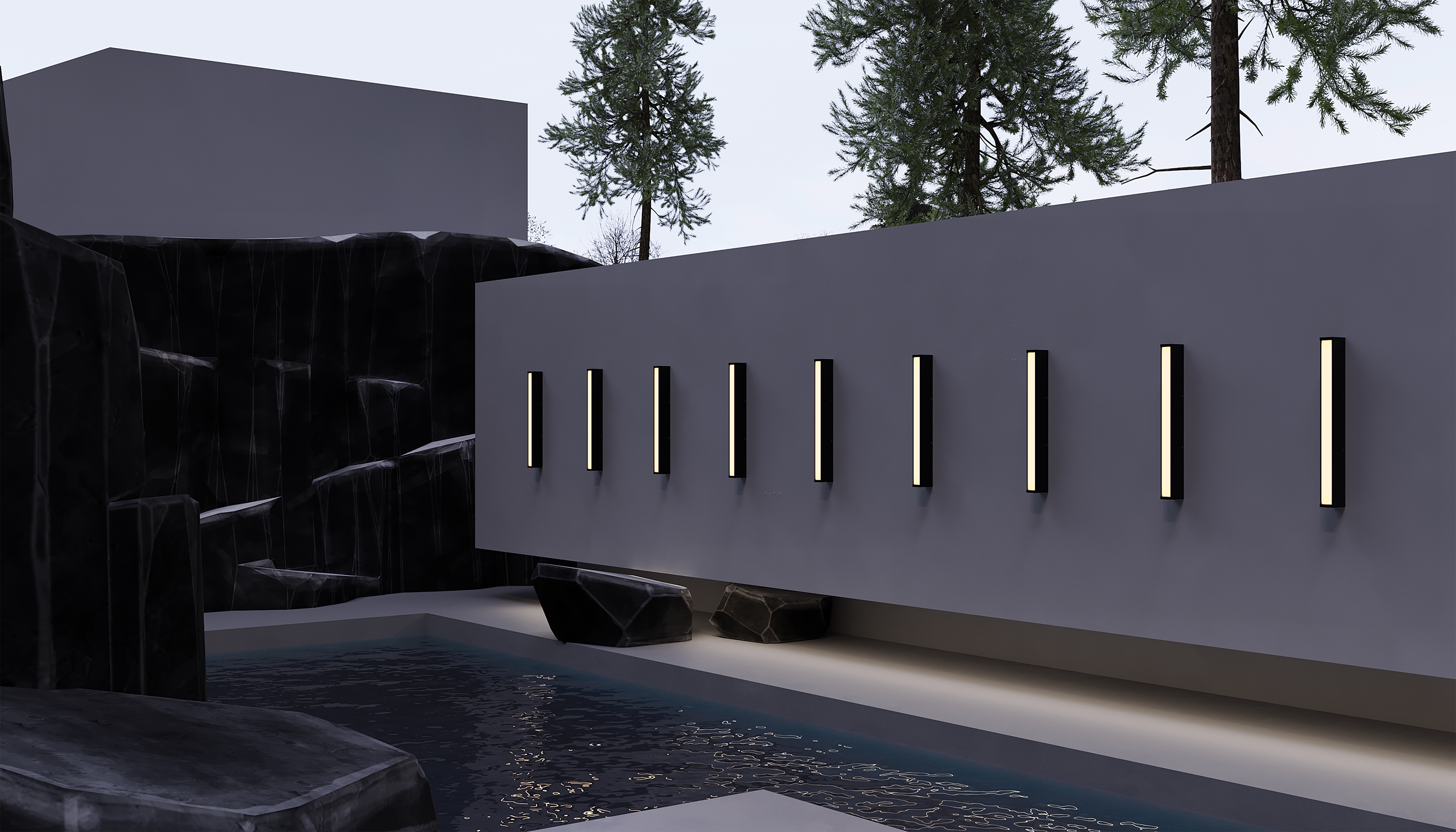 картинка Настенный светильник (бра) Outdoor O571WL-L20B3K