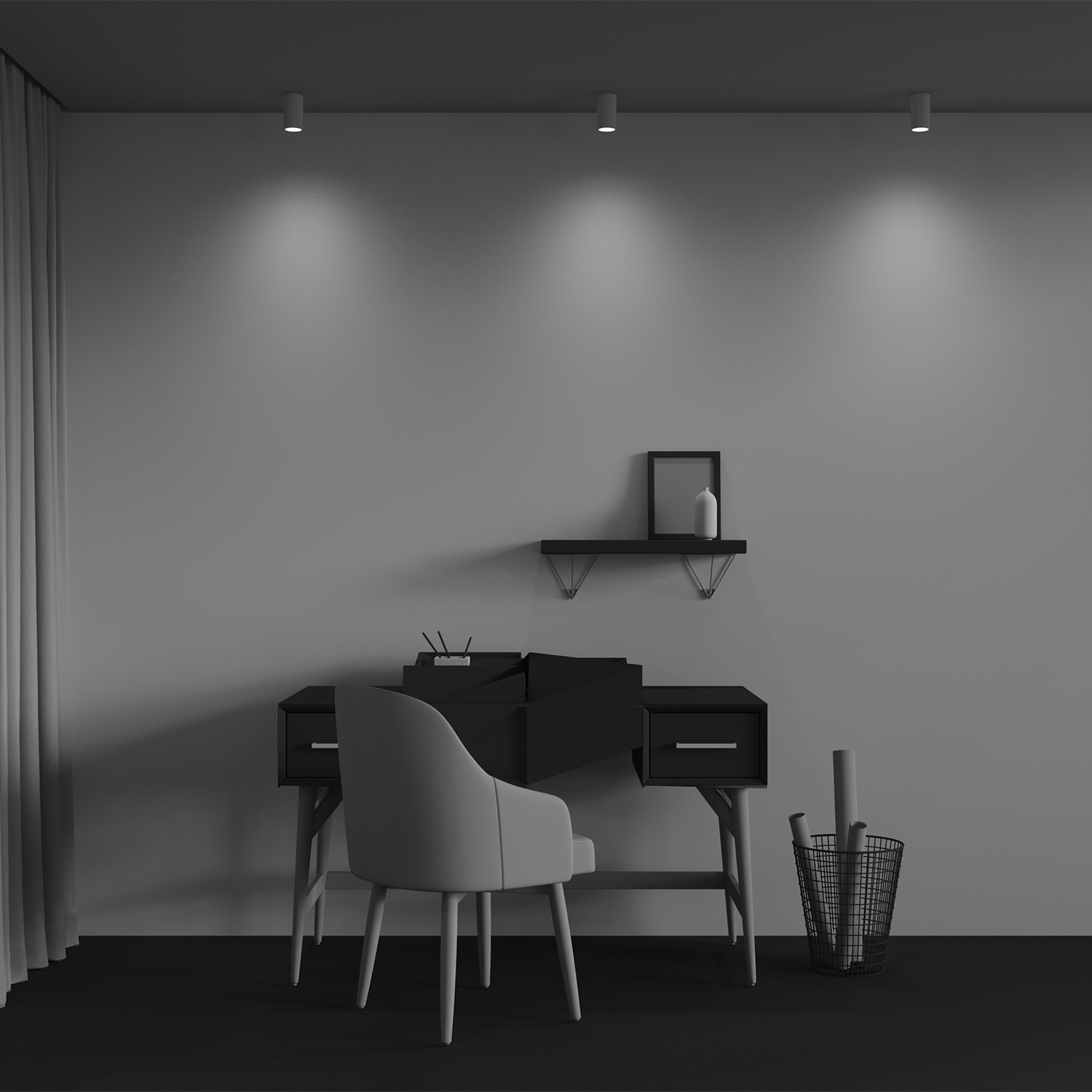 картинка Потолочный светильник Technical C106CL-01-GU10-W