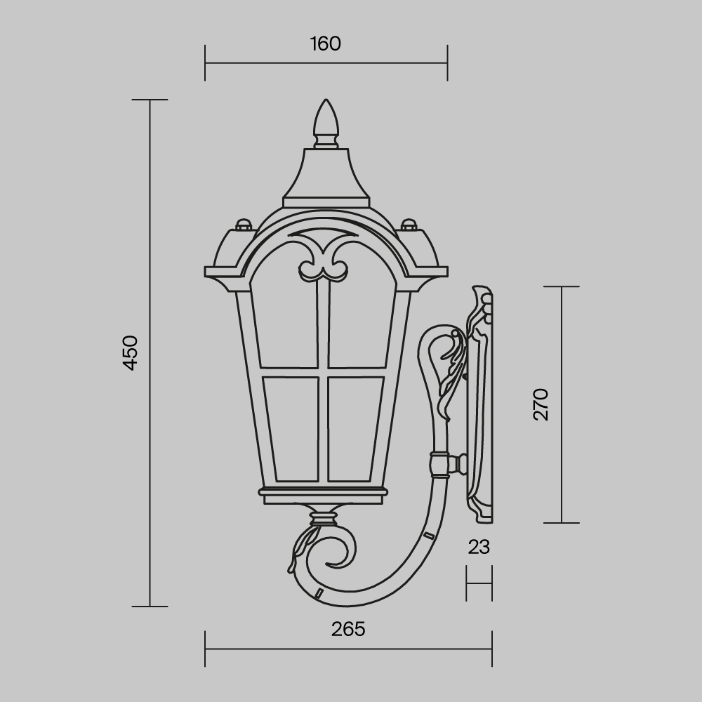 картинка Настенный светильник (бра) Outdoor O413WL-01BZ1