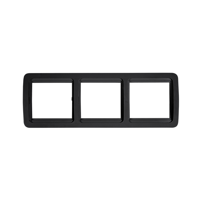 картинка Рамка тройная горизонтальная CLASSICO черная 2303HB IN HOME