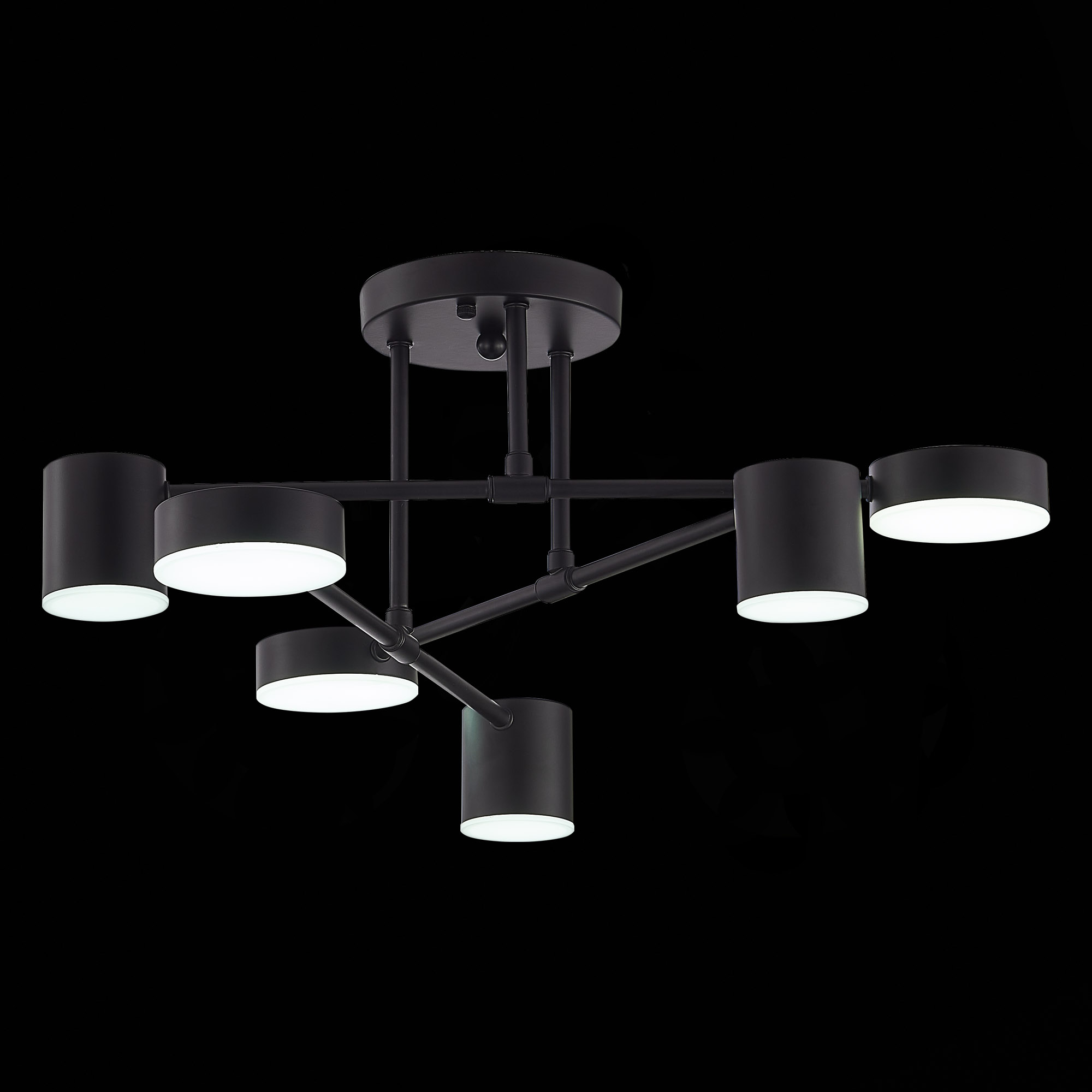 картинка SLE201042-06 Светильник потолочный Черный/Черный LED 6*7W 4000K