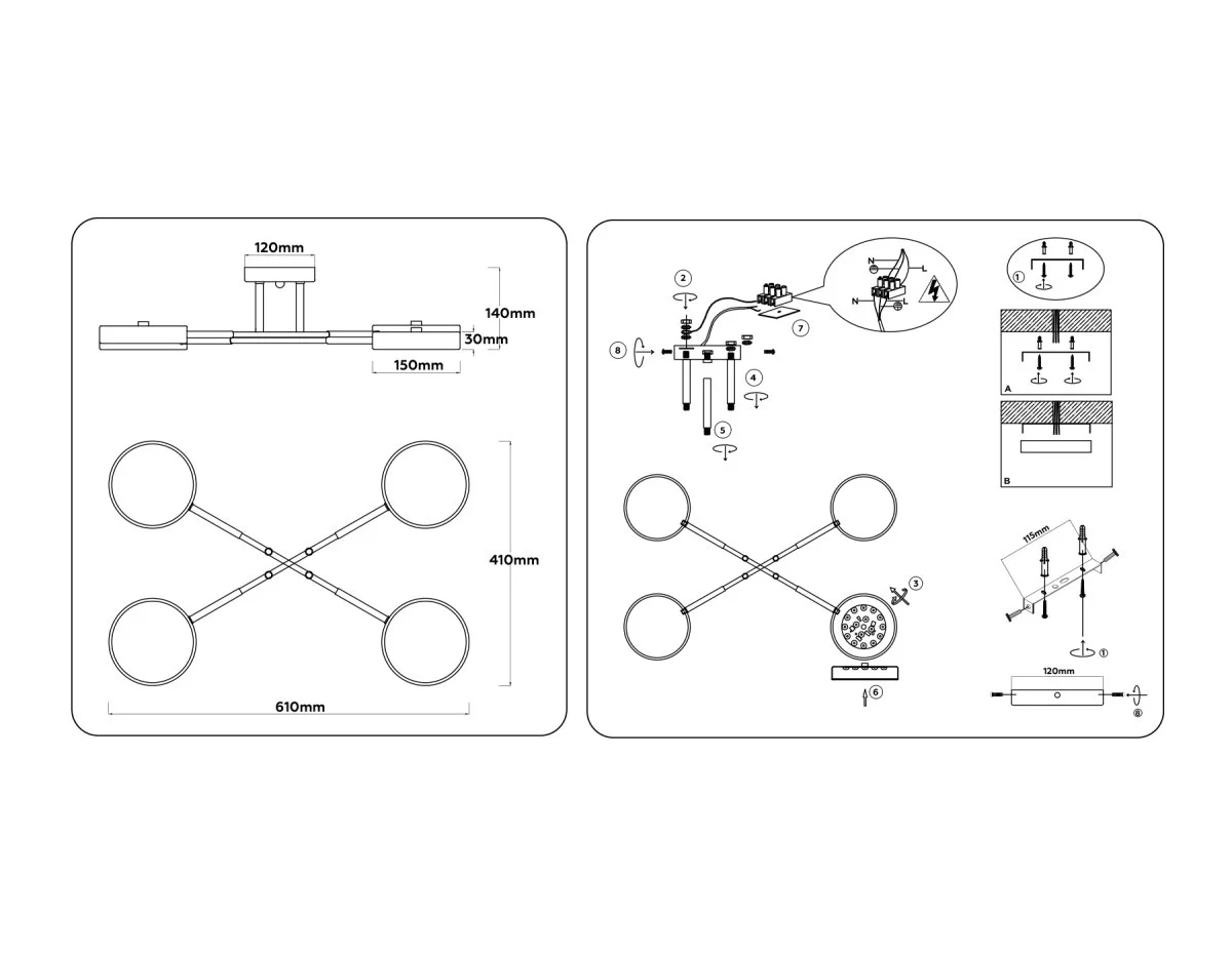 картинка Люстра светодиодная на штанге FL516332