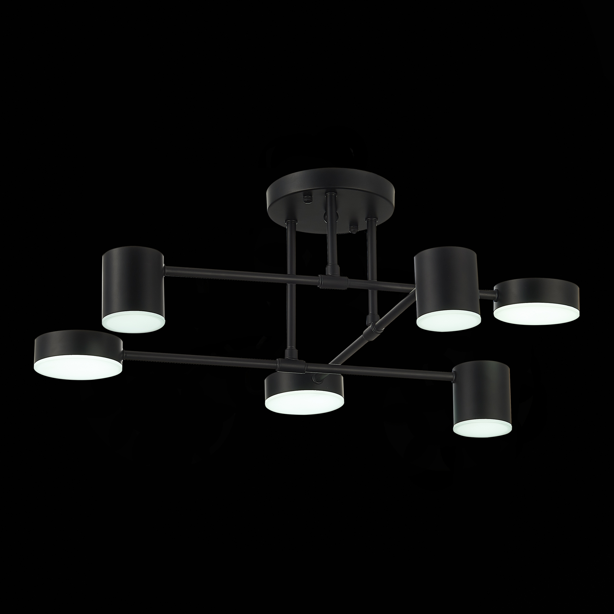 картинка SLE201042-06 Светильник потолочный Черный/Черный LED 6*7W 4000K