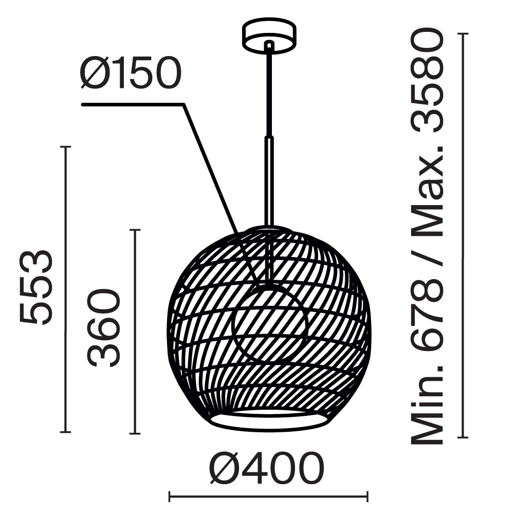 картинка Подвесной светильник Maytoni MOD204PL-01B