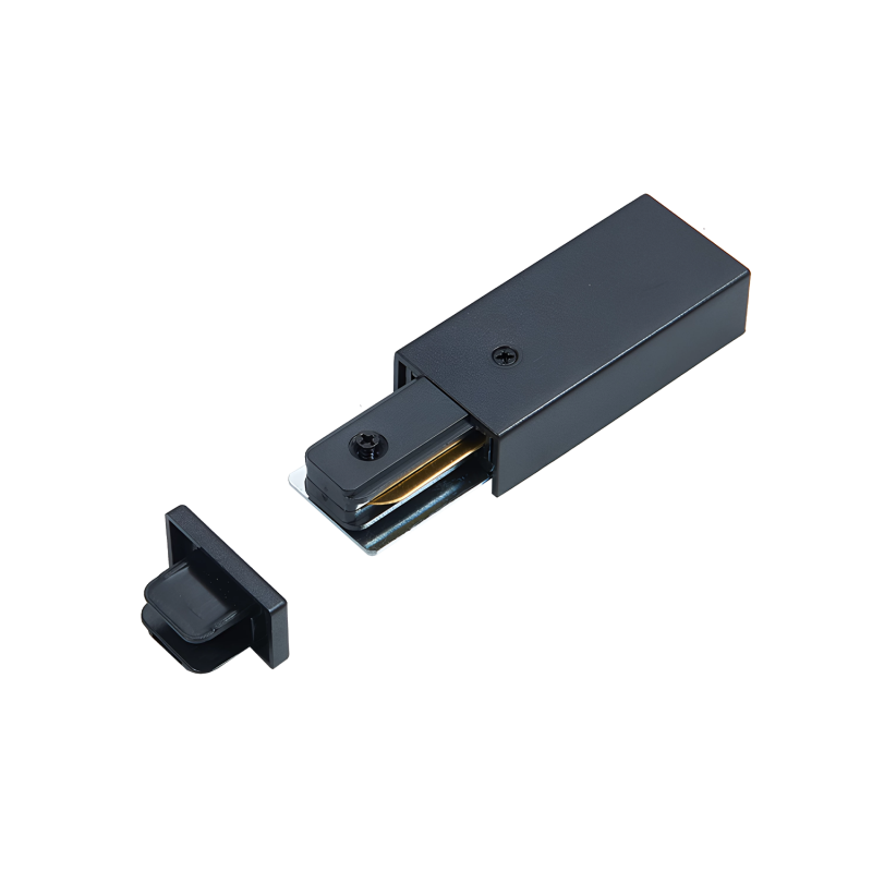 картинка Ввод питания с заглушкой PRB-BL для шинопровода RB черный IN HOME