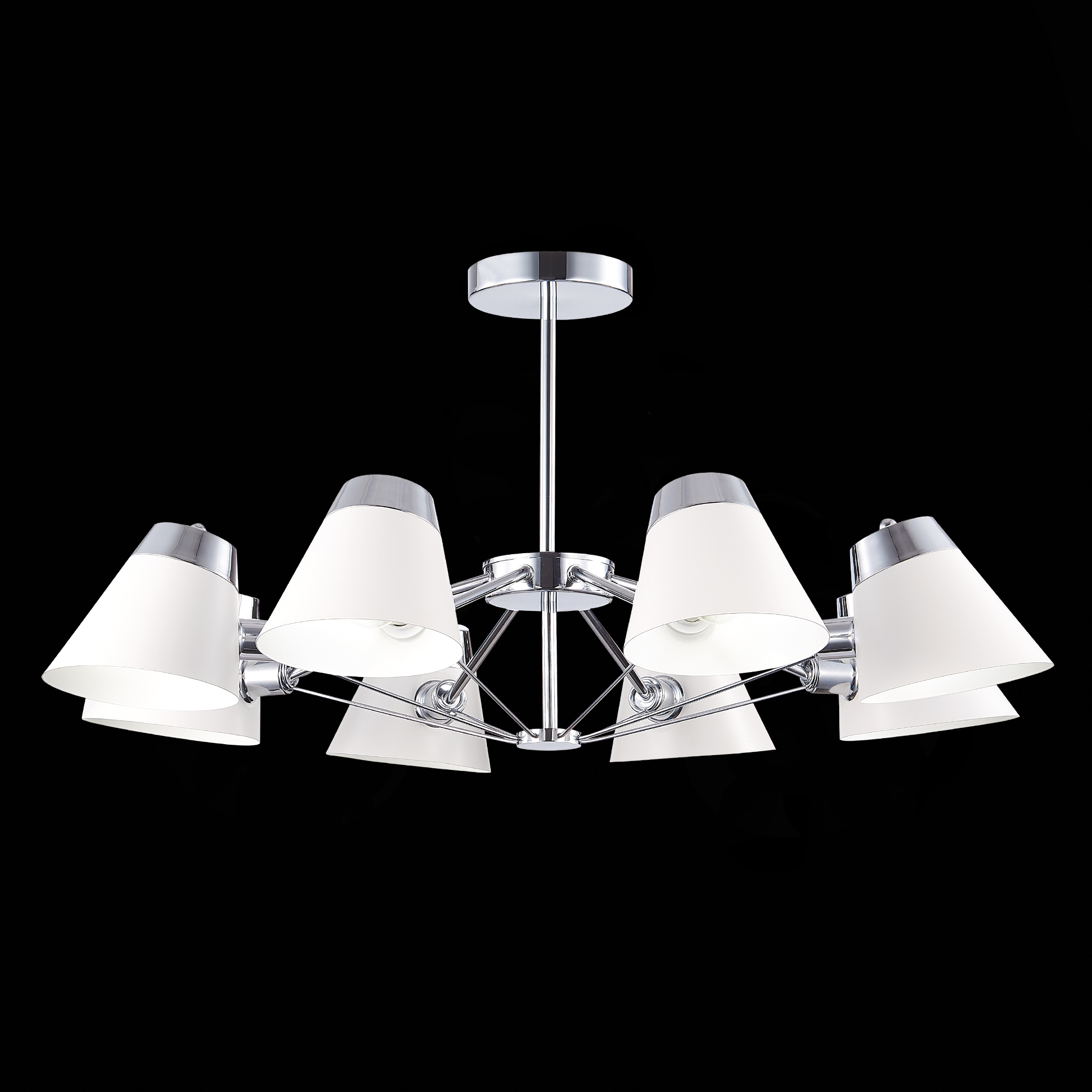 картинка SLE155802-08 Светильник потолочный Хром/Белый E14 8*40W