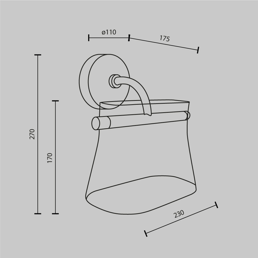 картинка Настенный светильник (бра) Maytoni MOD170WL-L8BS3K2