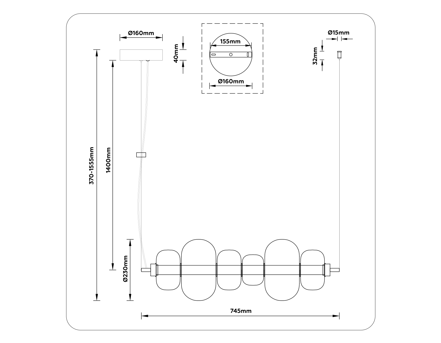 картинка Подвесной светодиодный светильник