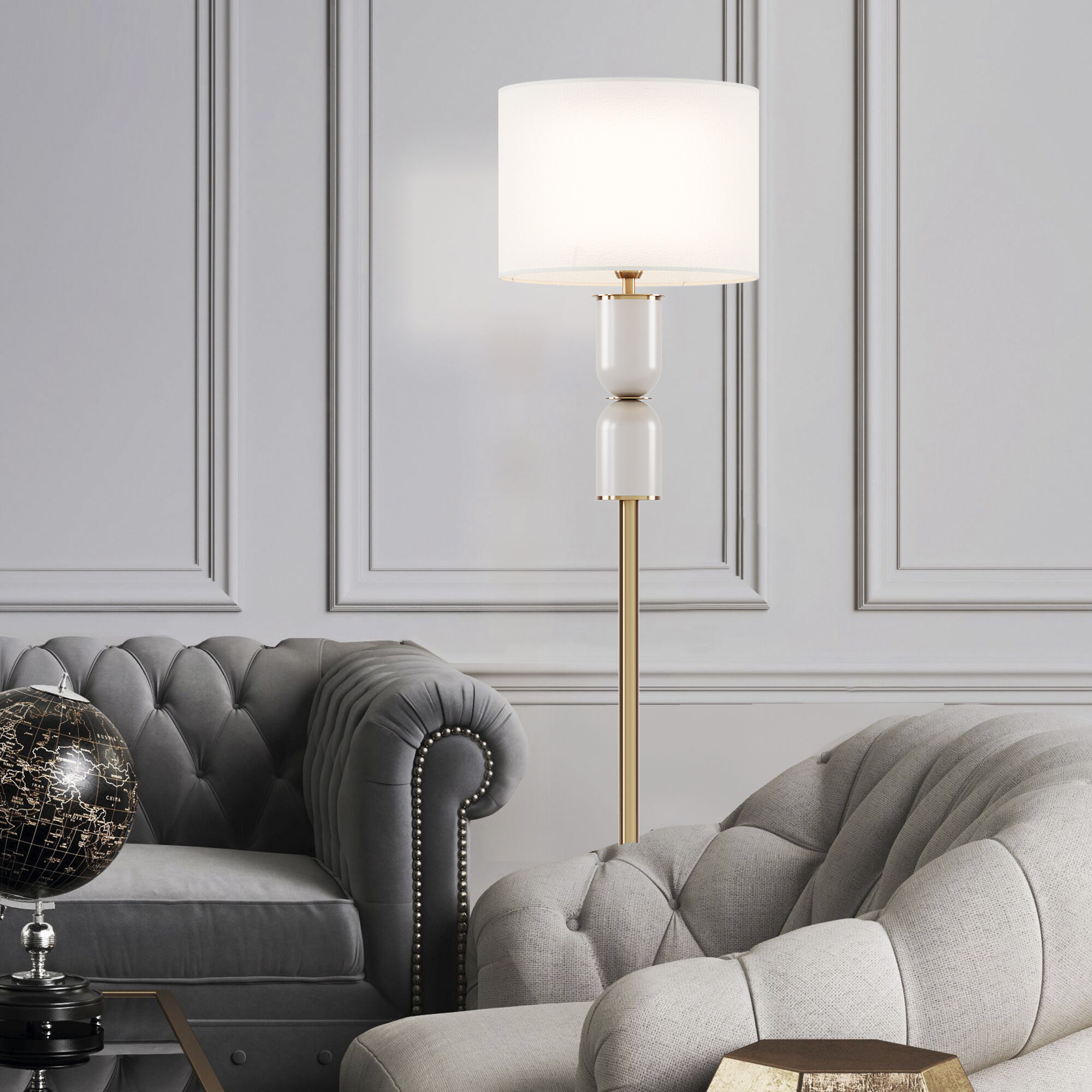 картинка Напольный светильник 01154/1 латунь